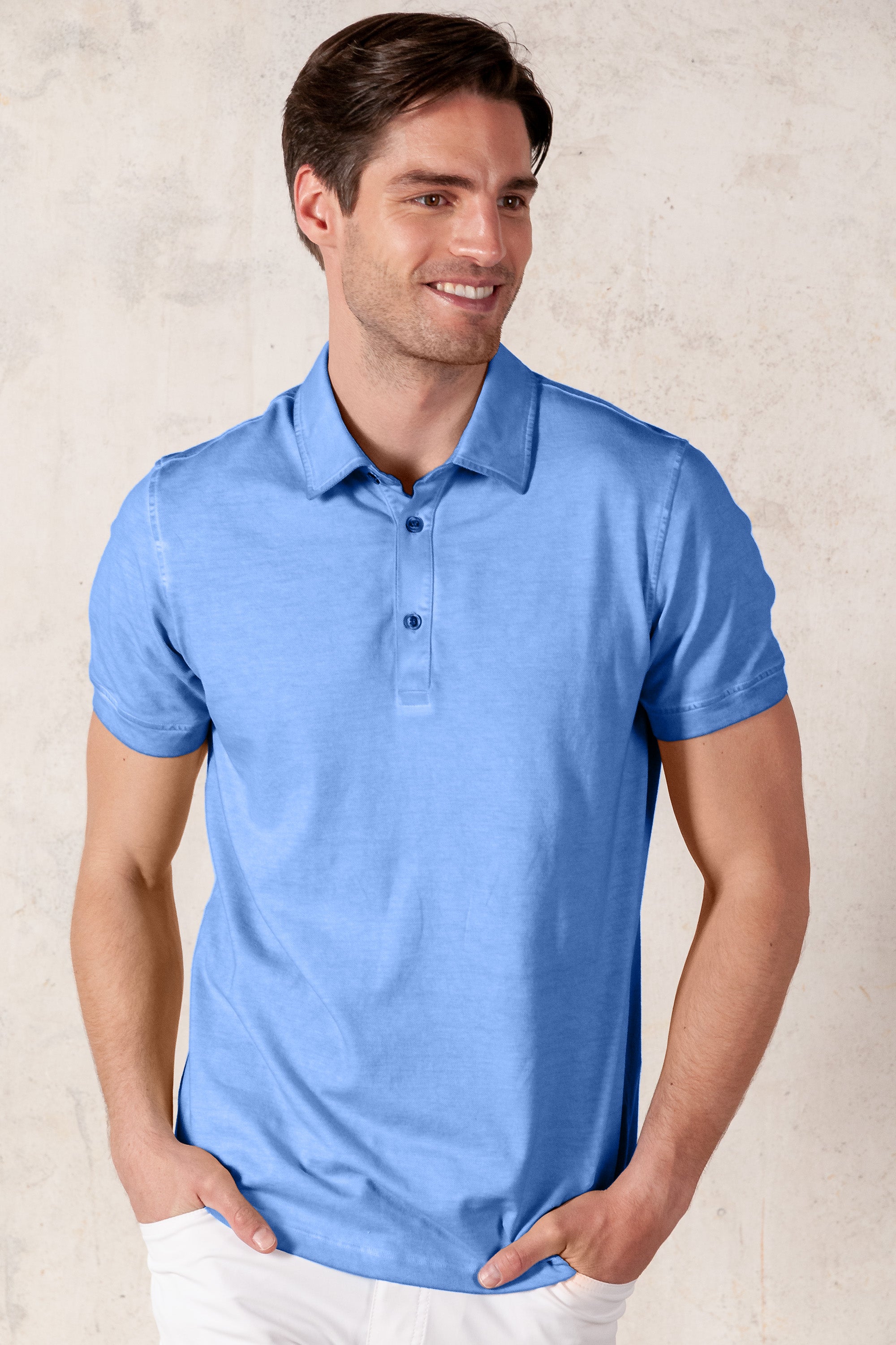 Hampton Polo Slim - Santorini