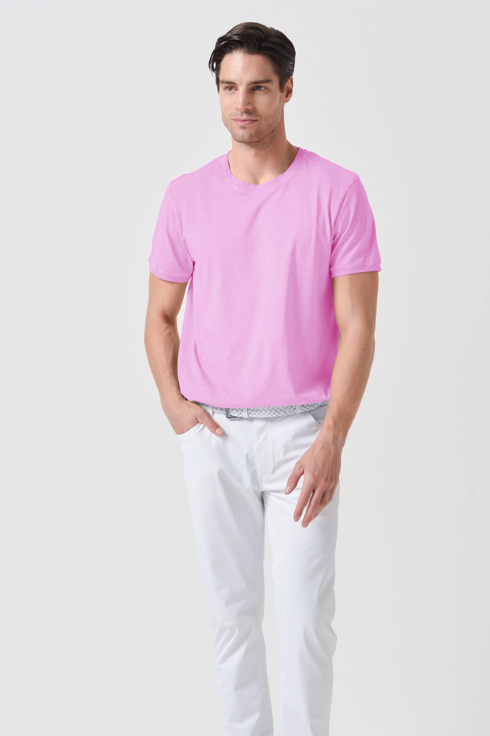 Smart Casual Cotton T-Shirt - Candy