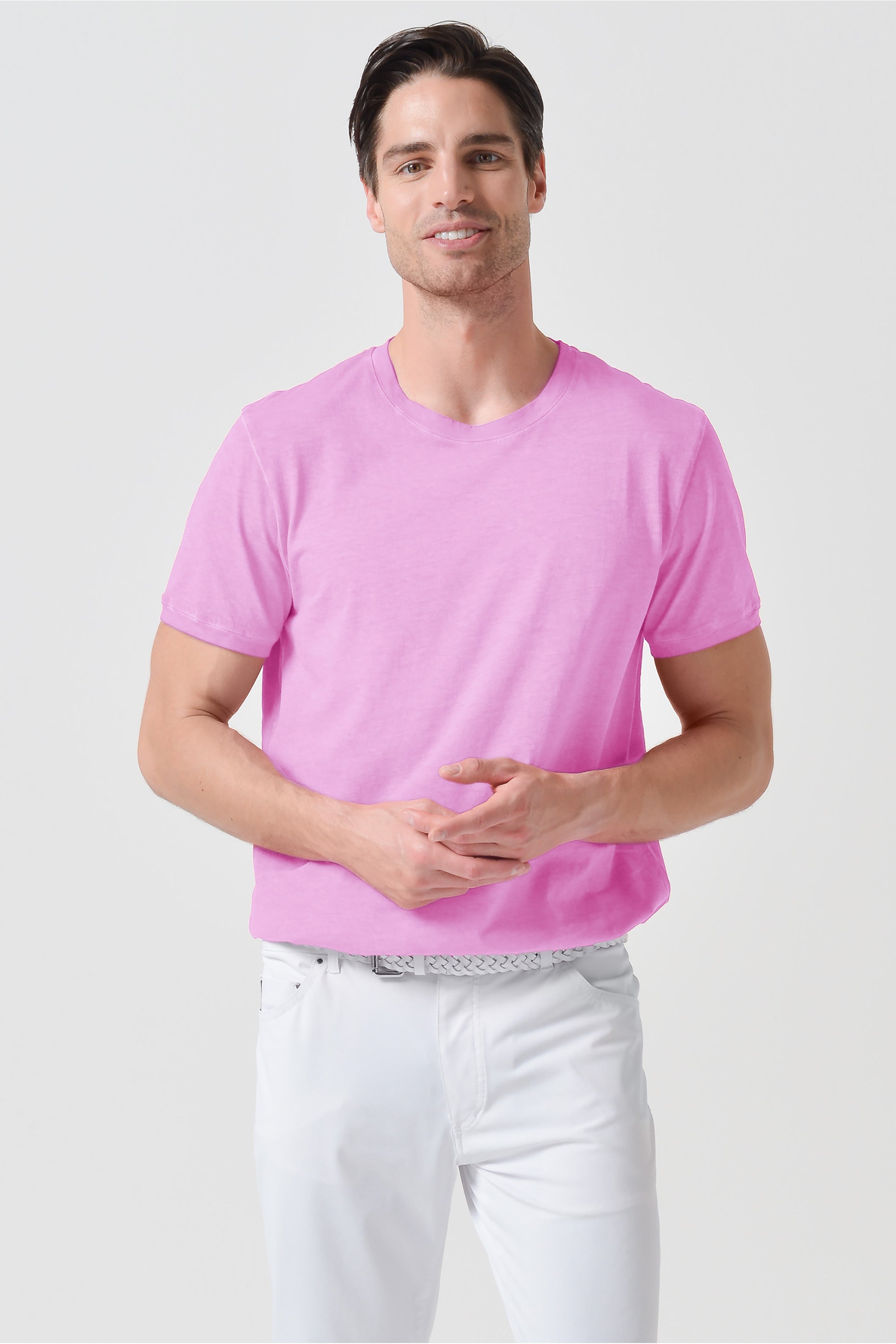 Smart Casual Cotton T-Shirt - Candy