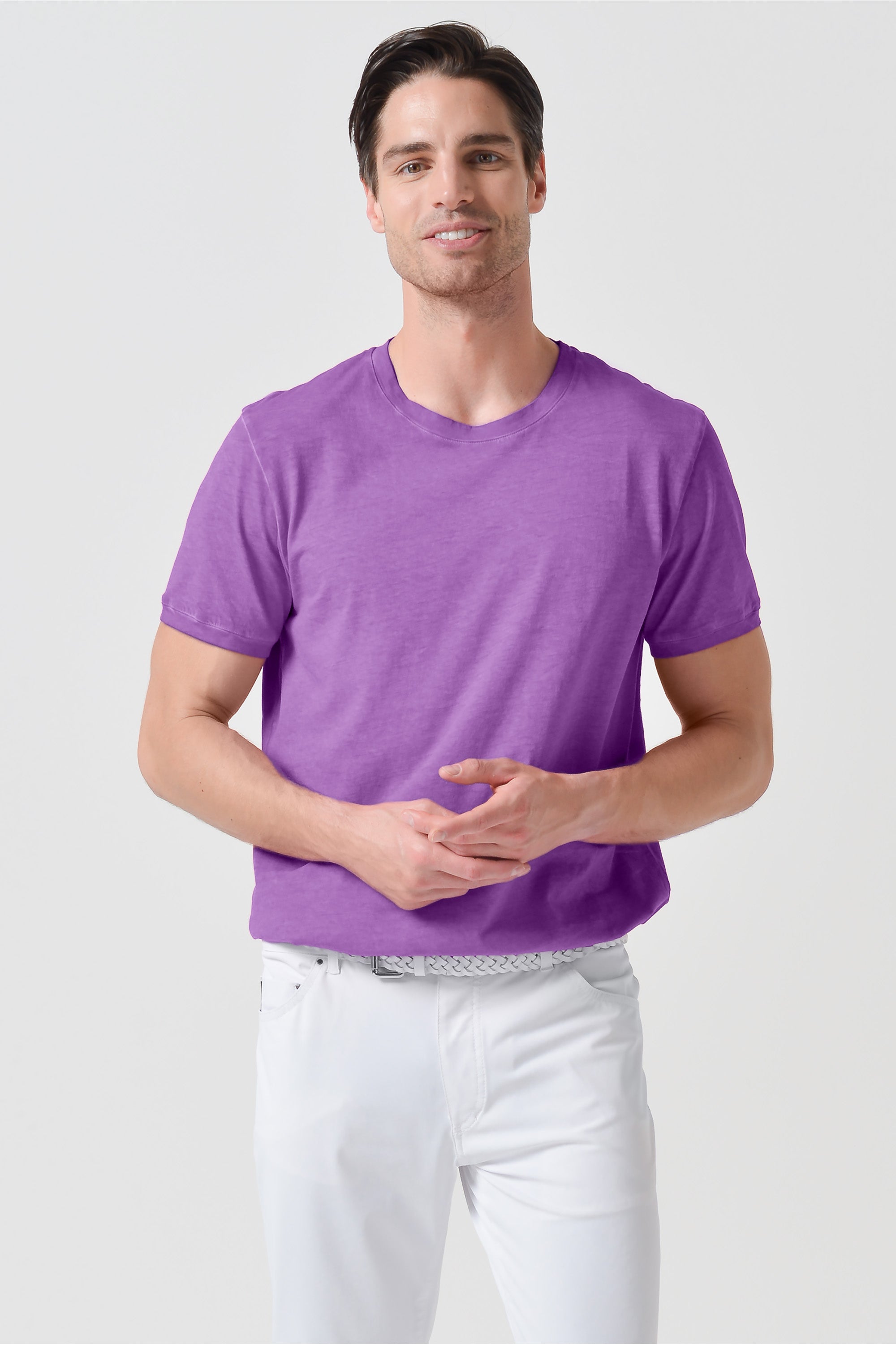 Smart Casual Cotton T-Shirt - Morado