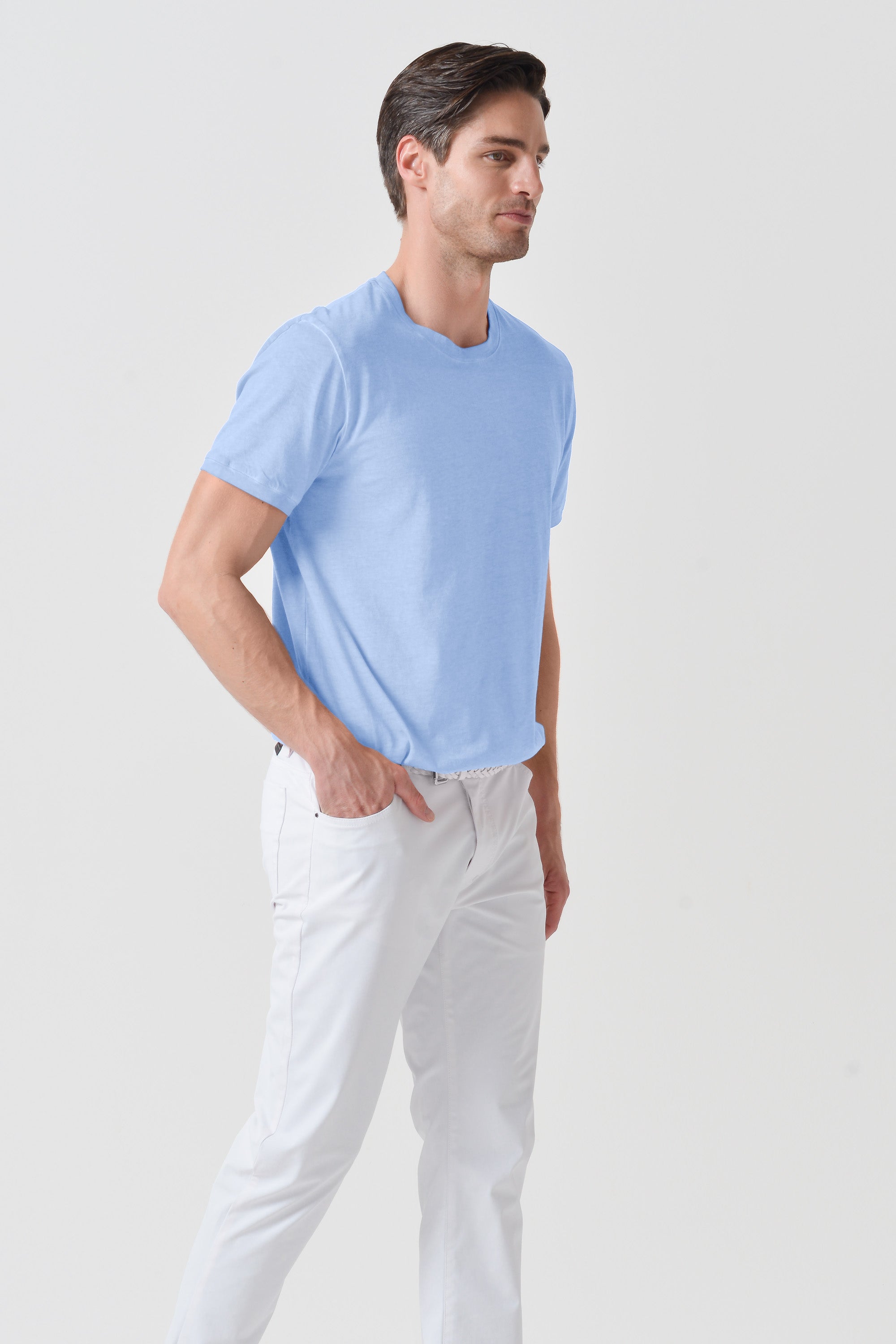 Club T-Shirt Slim - Cielo