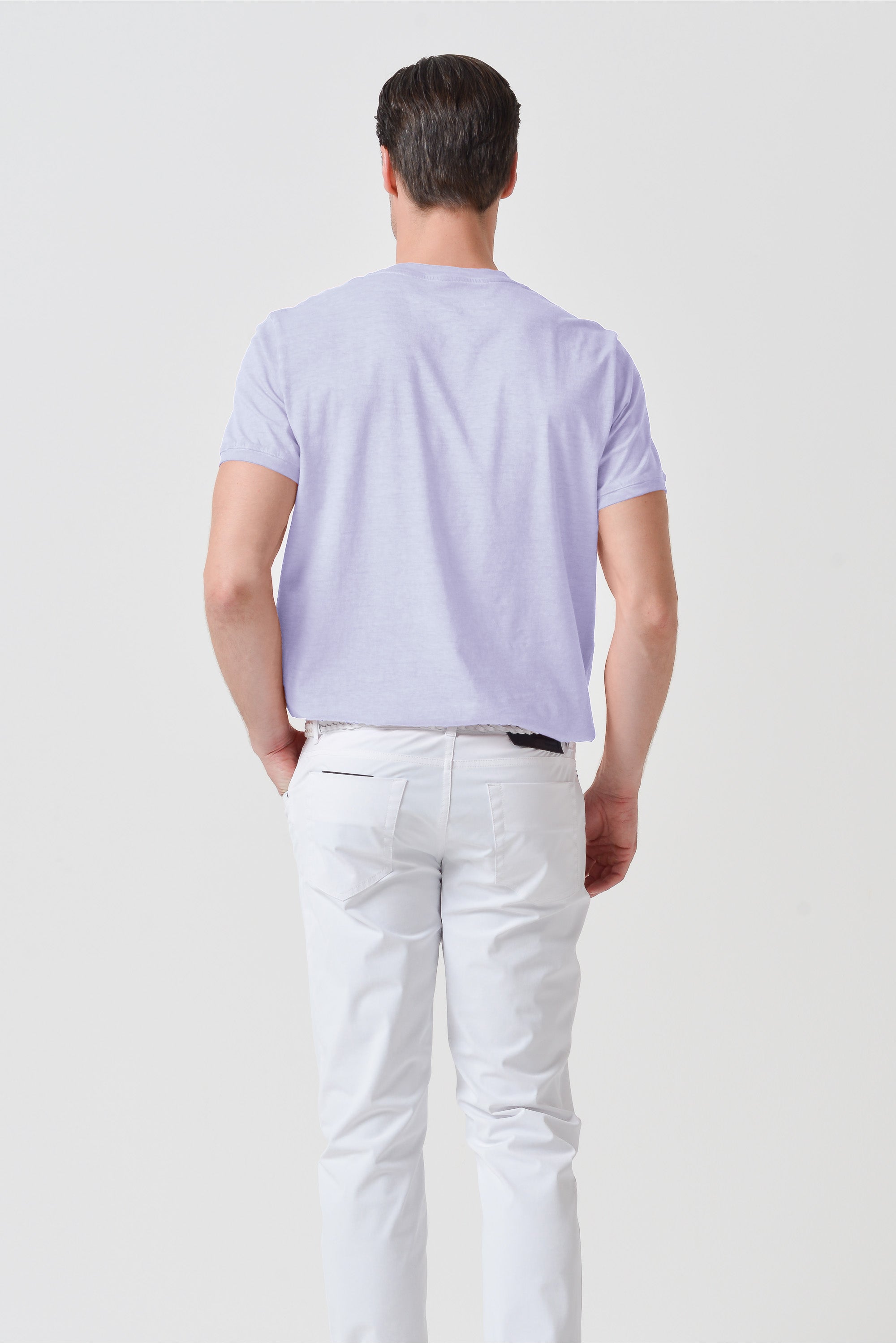 Smart Casual Cotton T-Shirt - Lilac