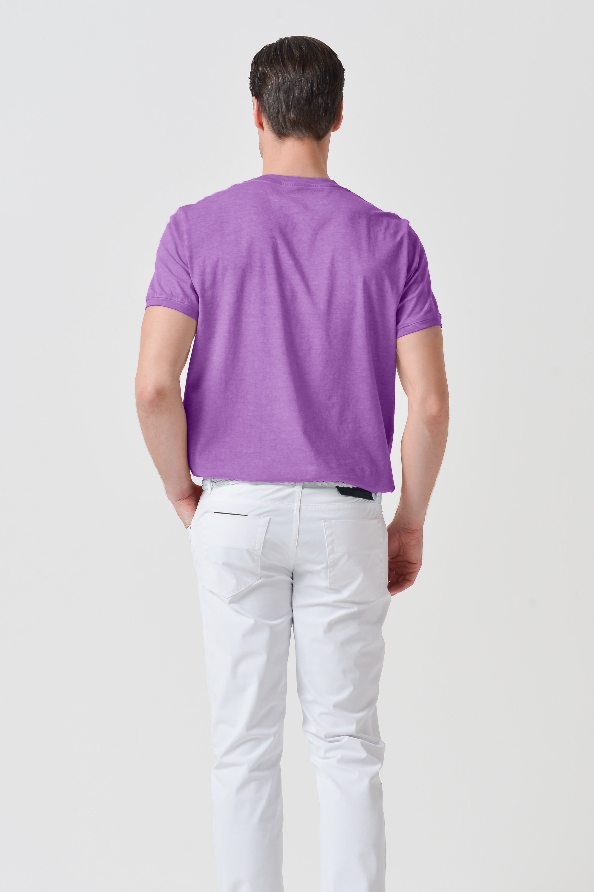 Smart Casual Cotton T-Shirt - Morado
