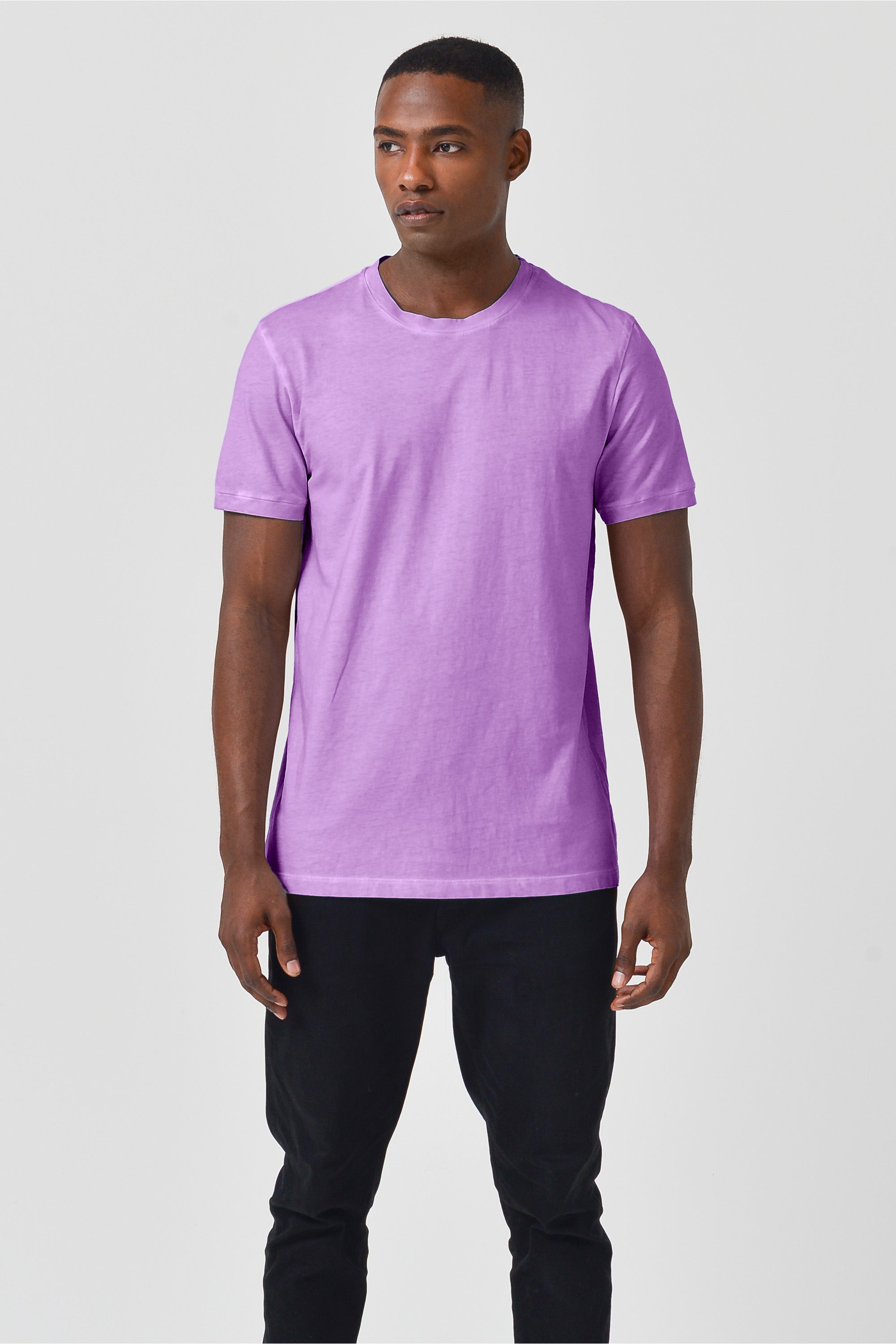 Smart Casual Cotton T-Shirt - Morado