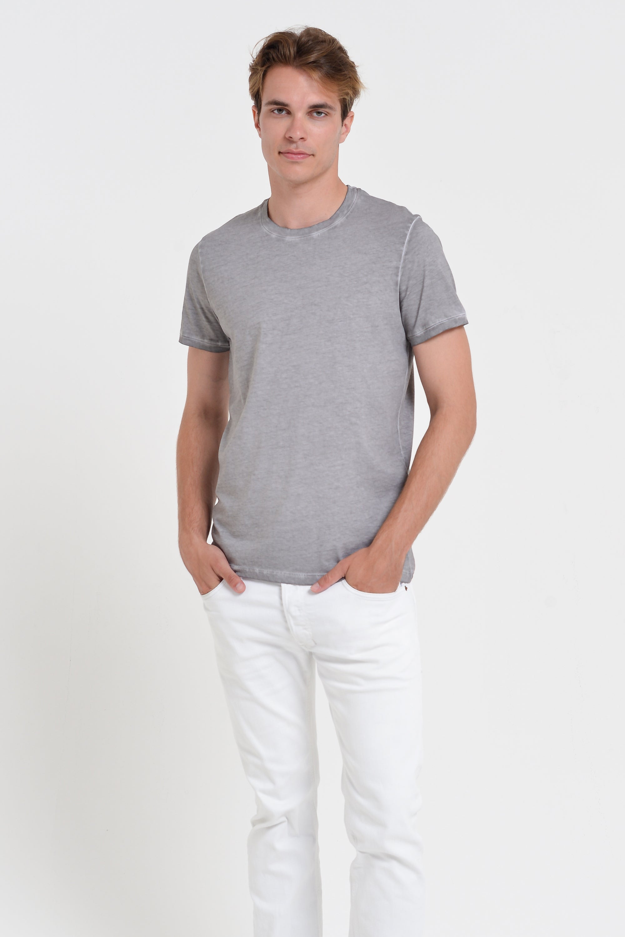 Smart Casual Cotton T-Shirt - Dolphin
