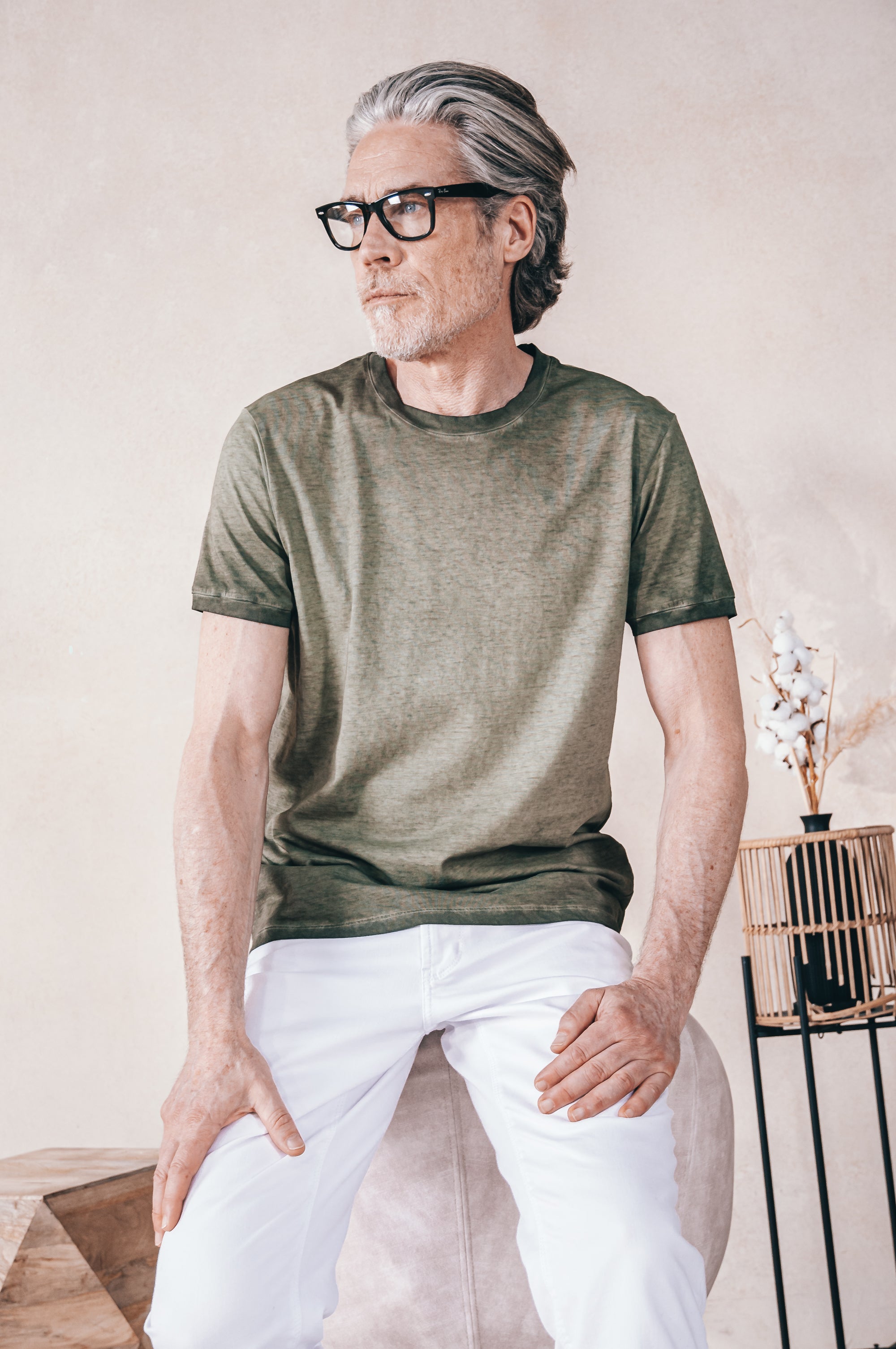 Club T-Shirt Slim Faded - Willow