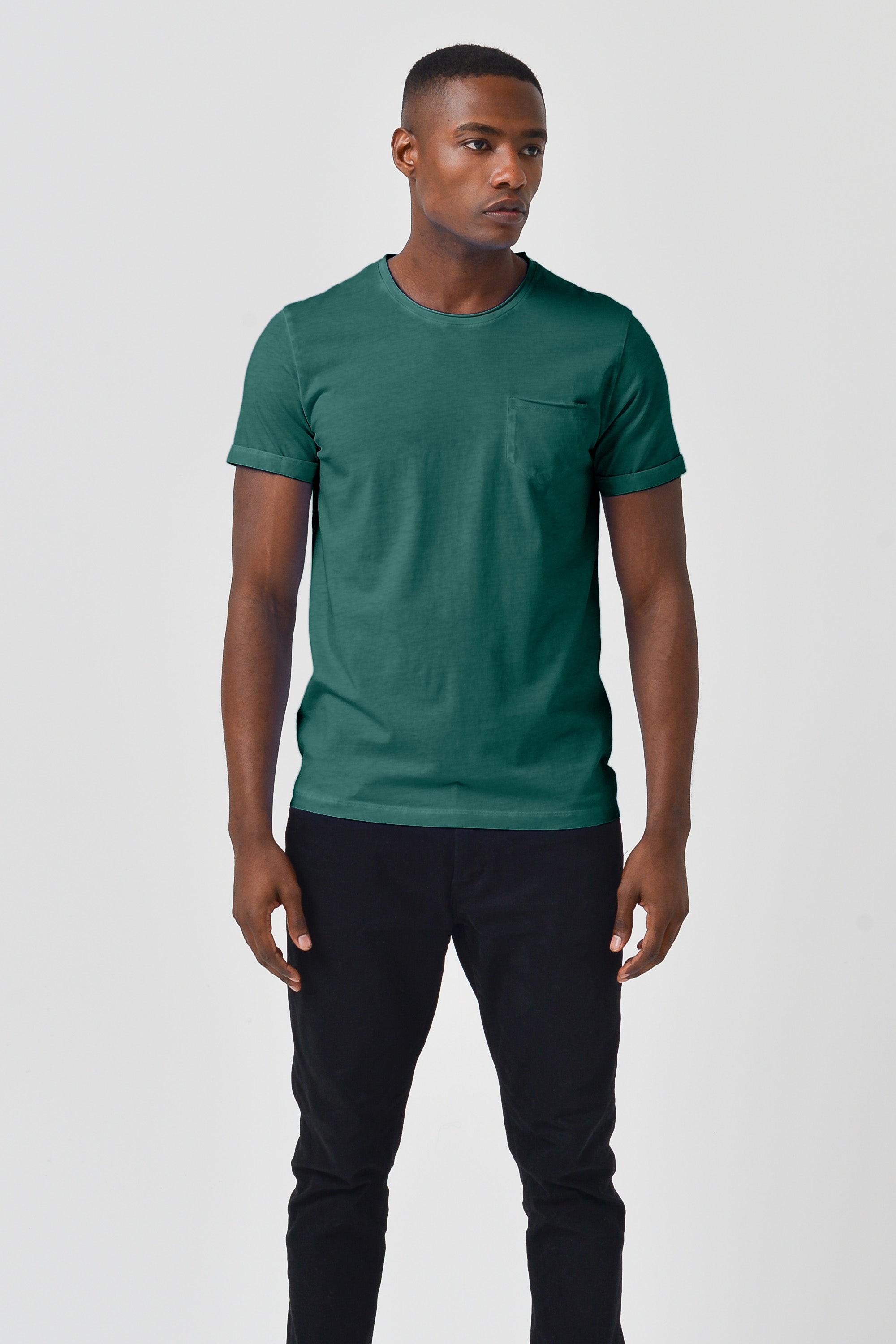 Plain Pocket Cotton T-Shirt - Lagoon