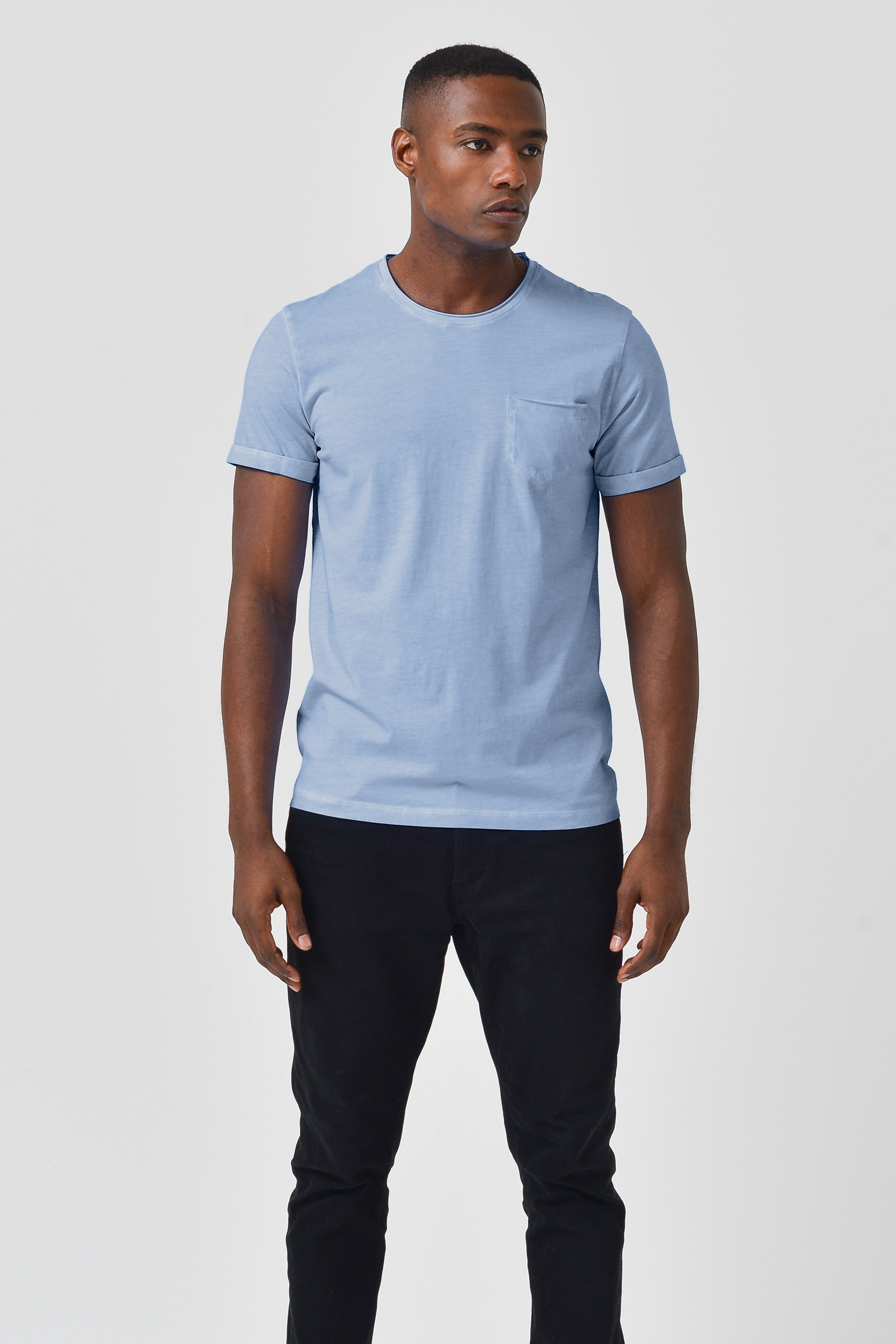 Plain Pocket Cotton T-Shirt - Polar