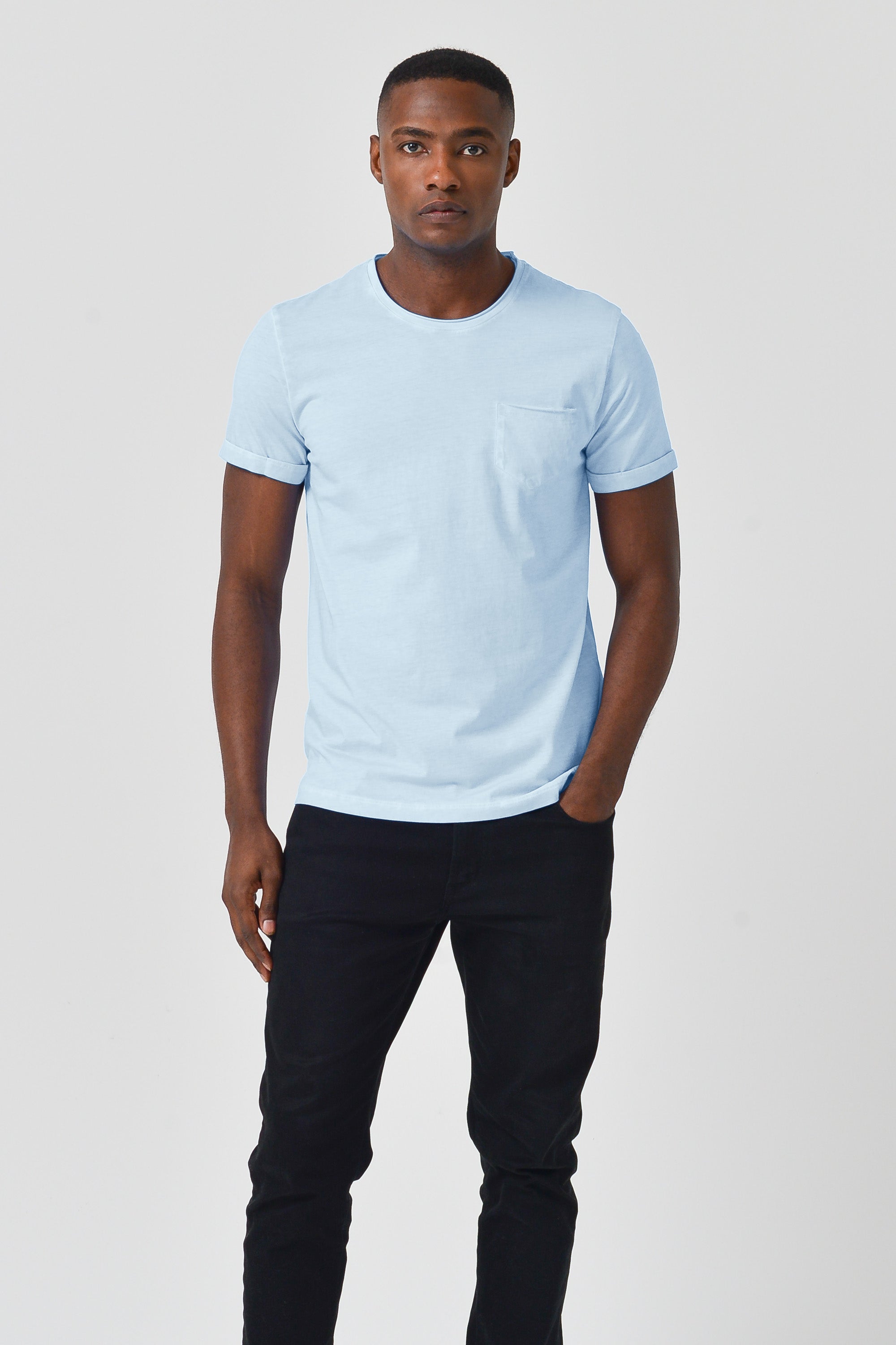 Plain Pocket Cotton T-Shirt - Aria