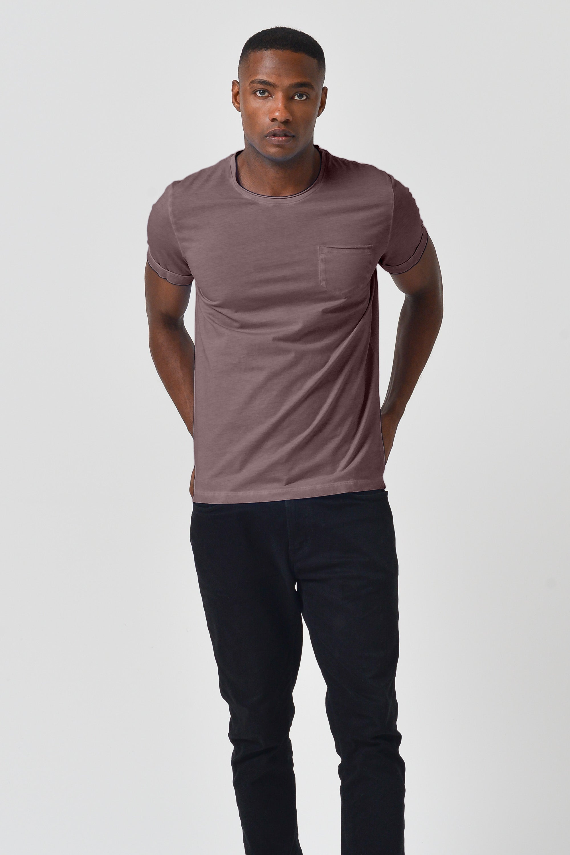 Plain Pocket Cotton T-Shirt - Caribe