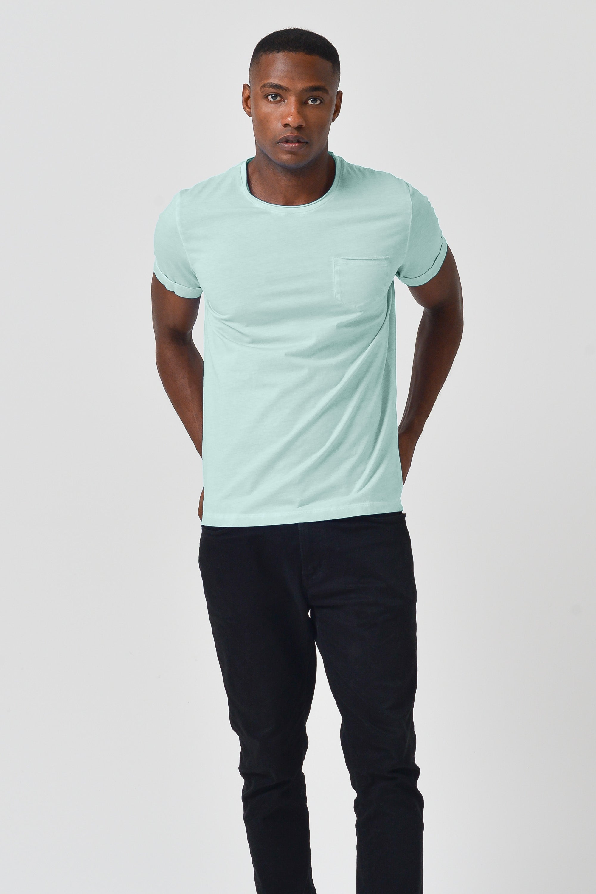 Plain Pocket Cotton T-Shirt - Tahiti
