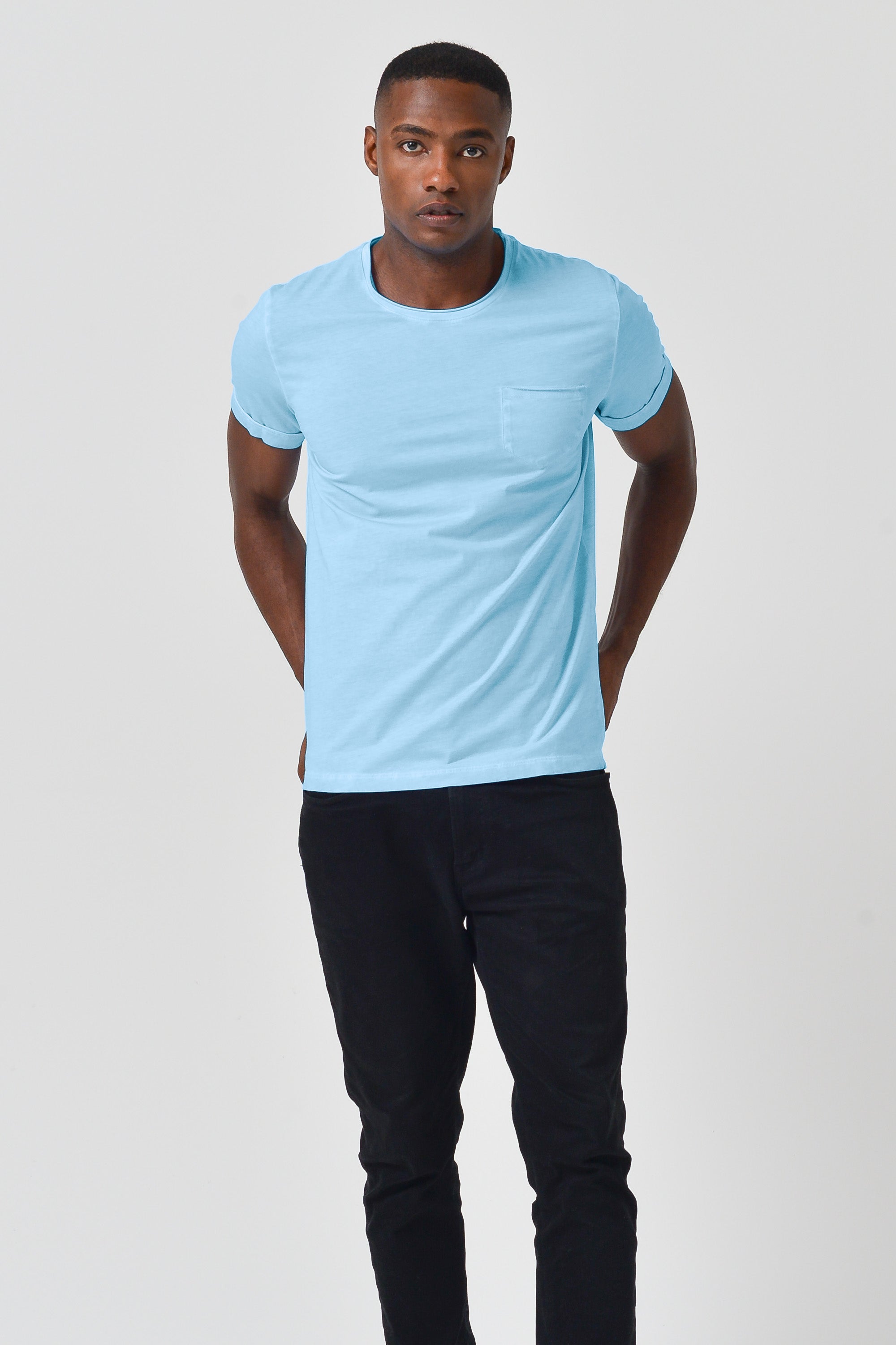 Plain Pocket Cotton T-Shirt - Viking