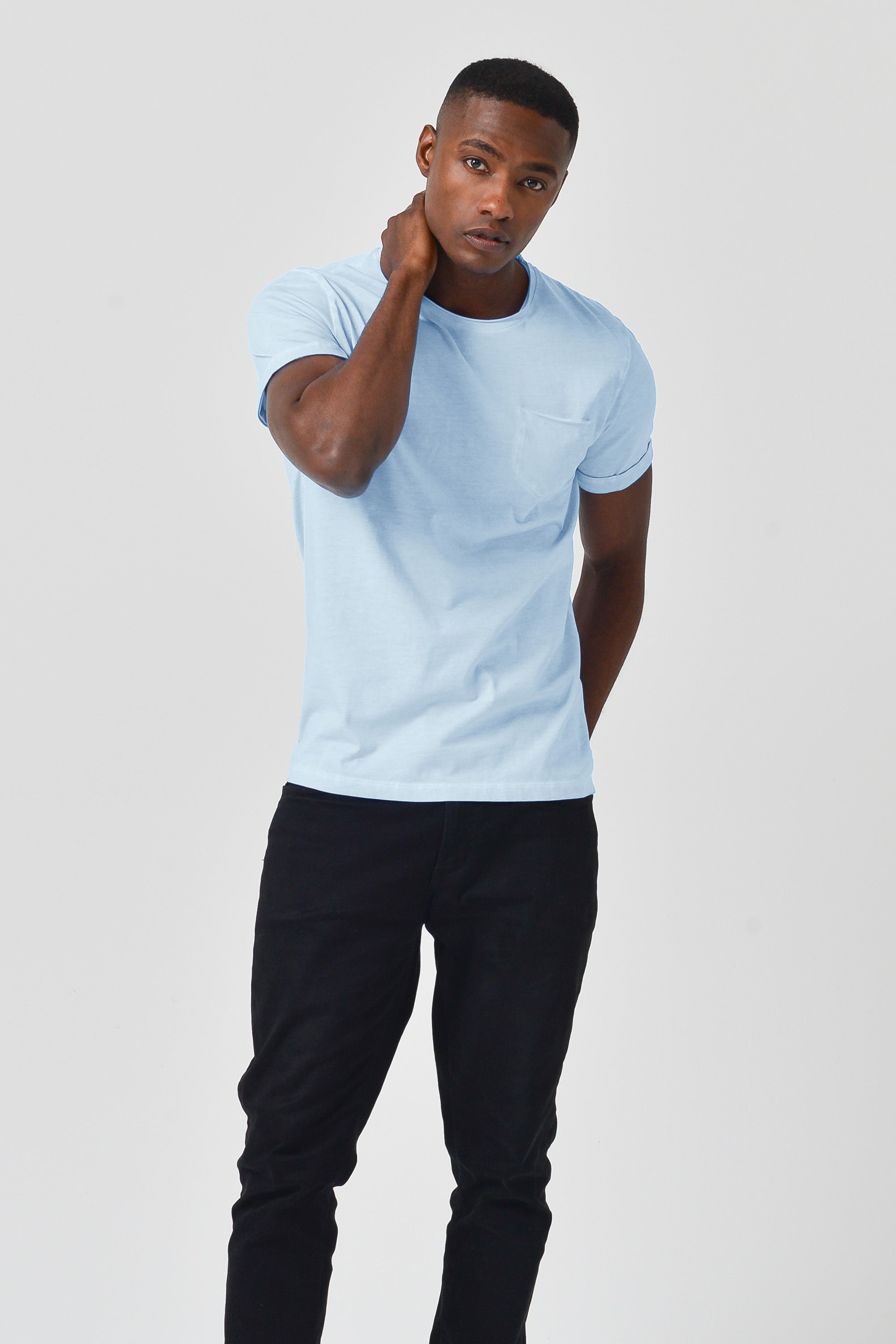 Plain Pocket Cotton T-Shirt - Aria