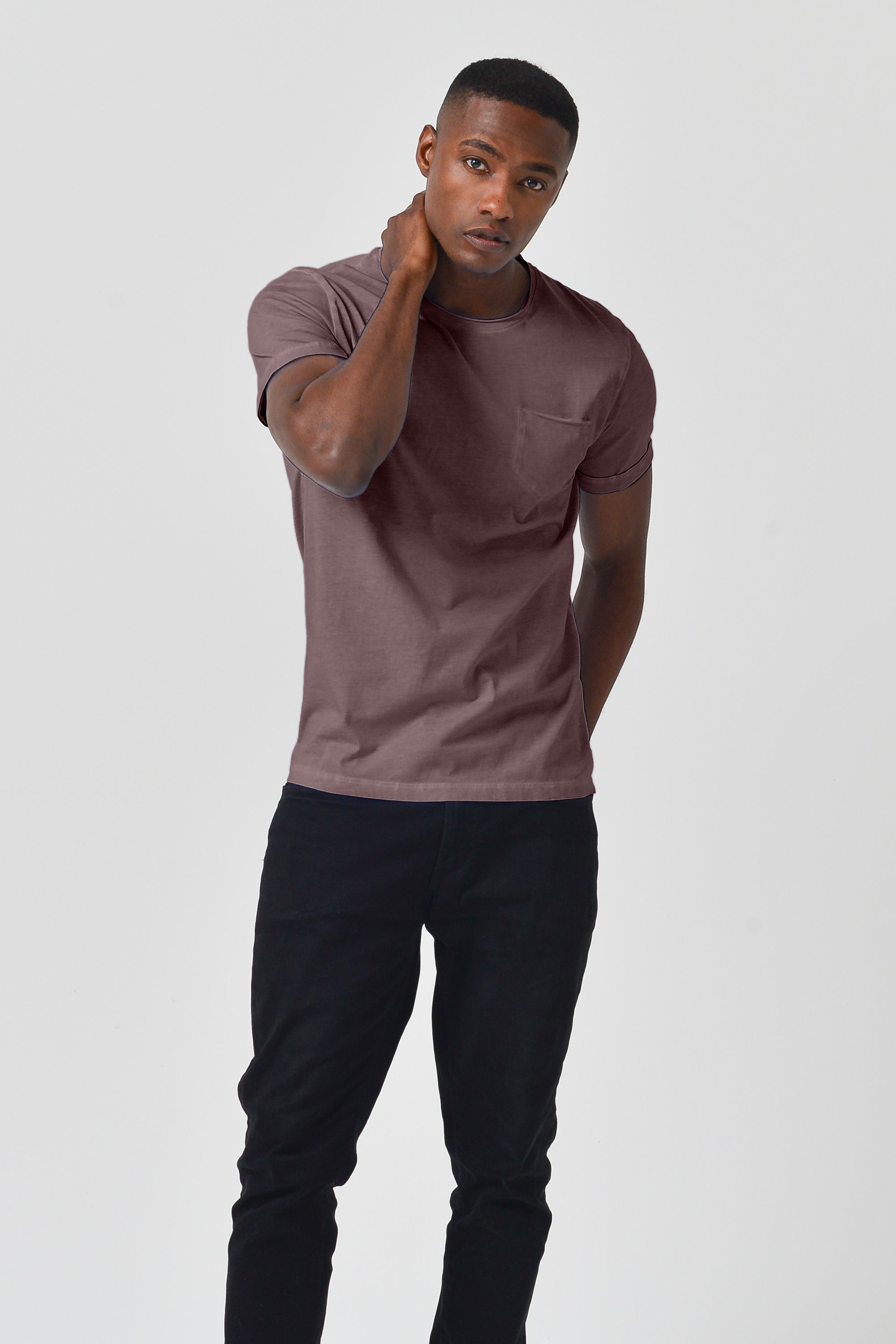 Plain Pocket Cotton T-Shirt - Caribe