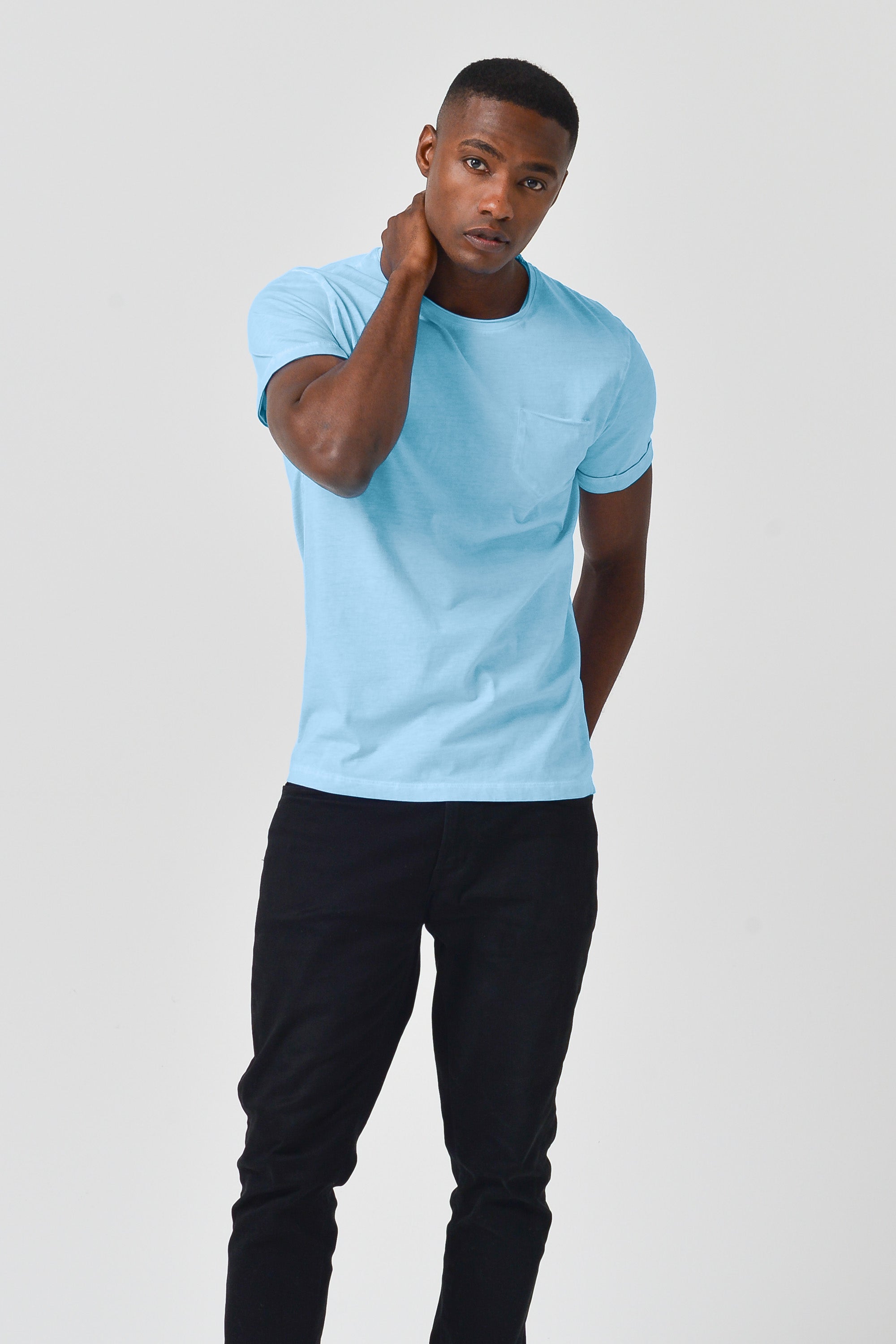 Plain Pocket Cotton T-Shirt - Viking