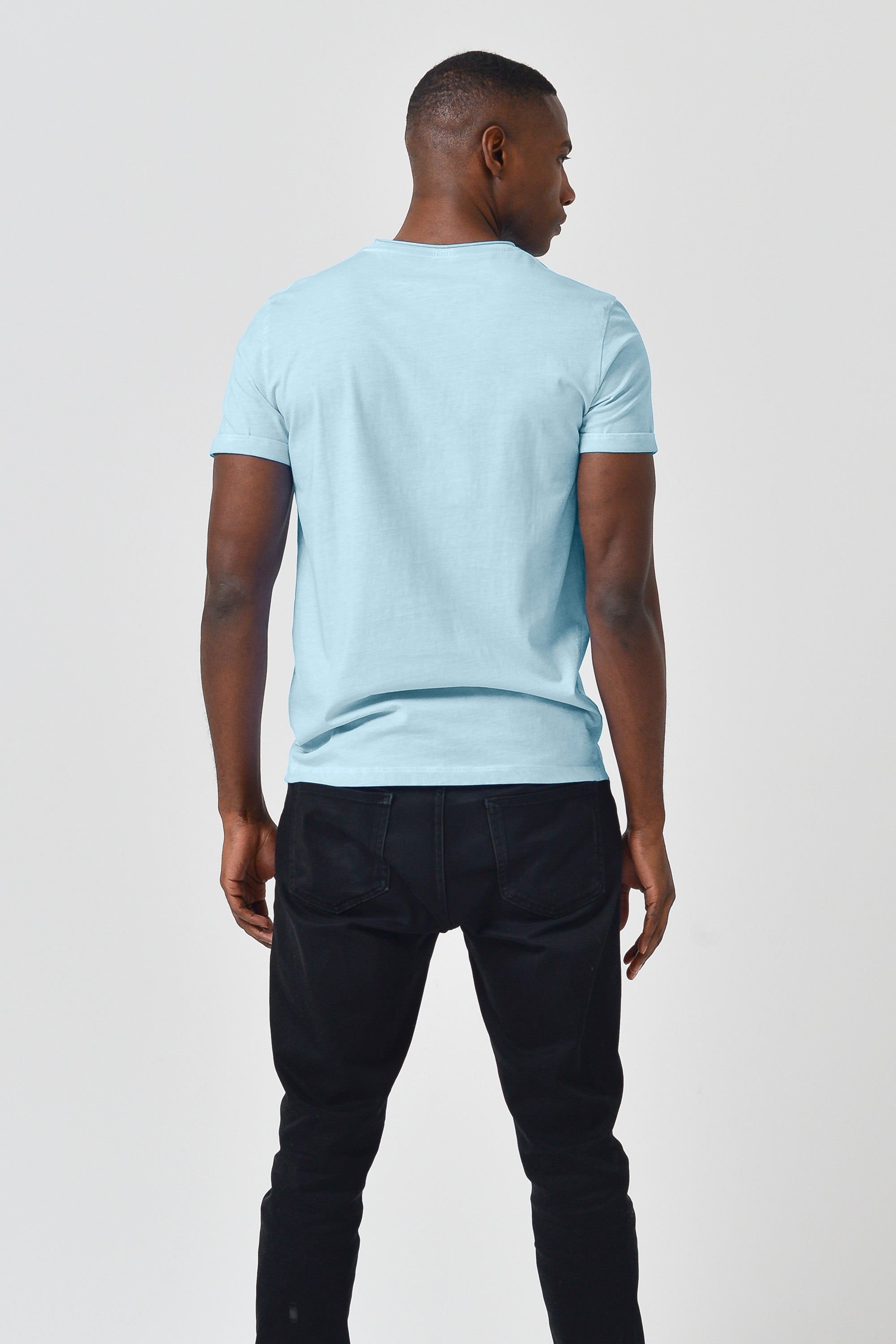 Plain Pocket Cotton T-Shirt - Bora Bora