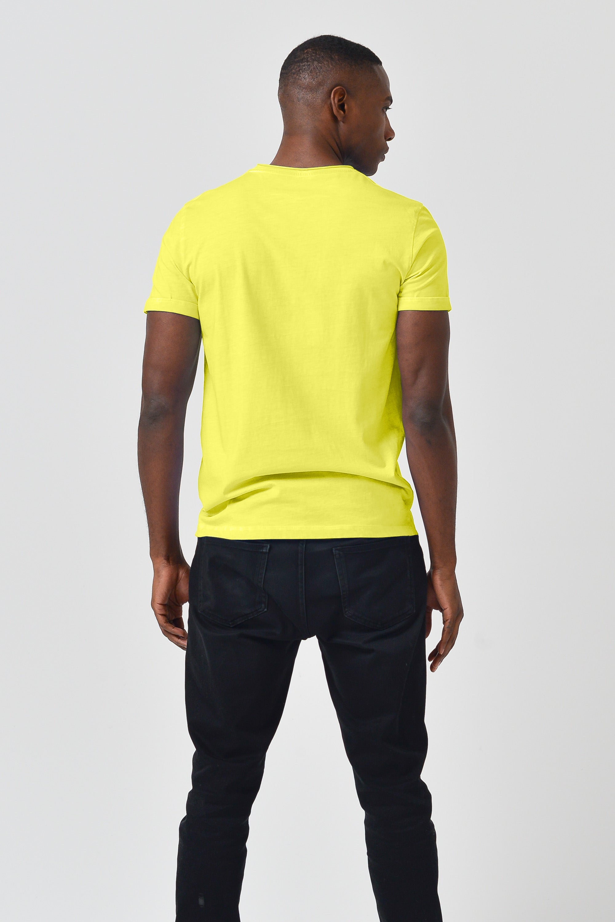 Plain Pocket Cotton T-Shirt - Lime