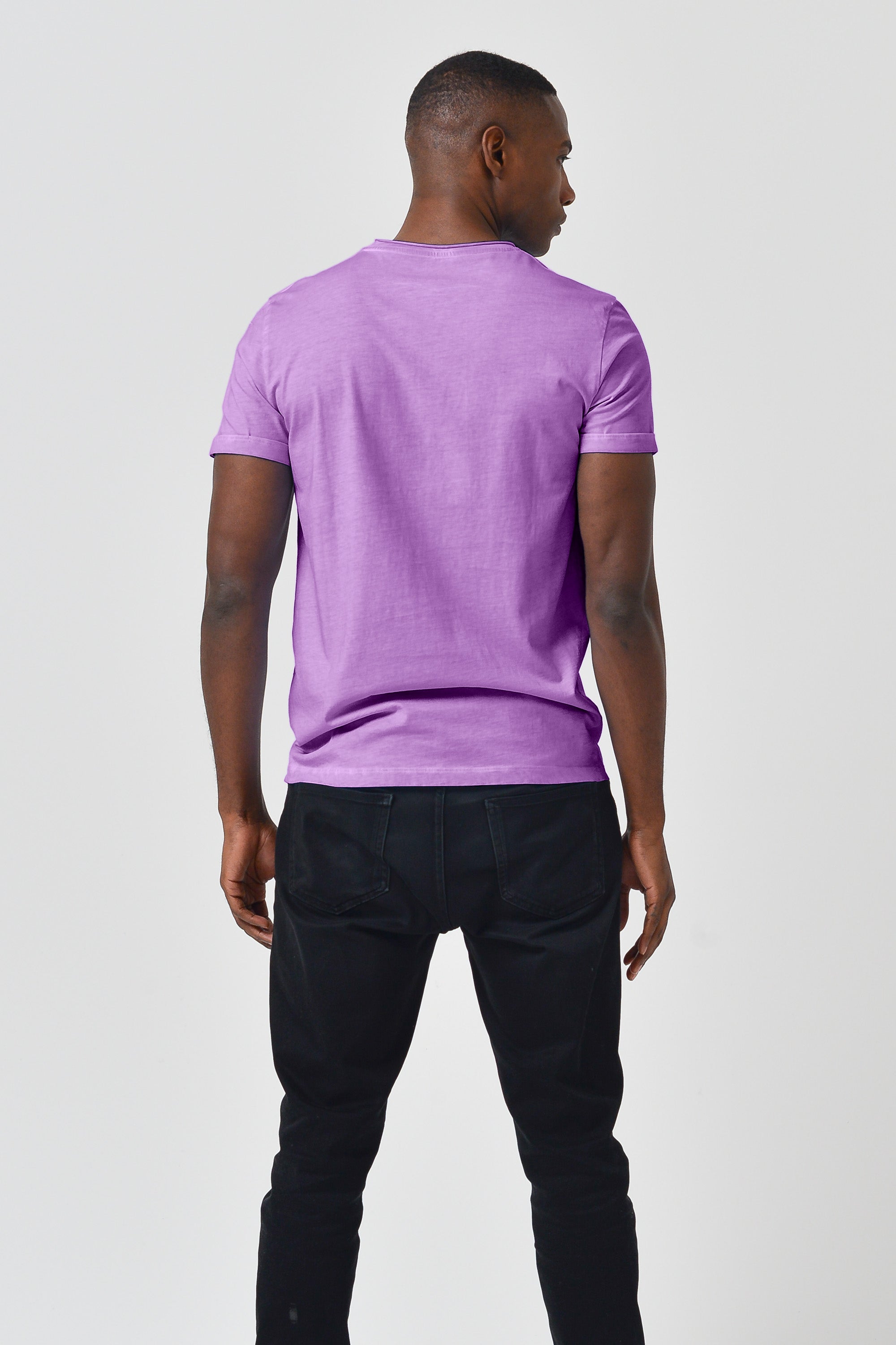Plain Pocket Cotton T-Shirt - Morado