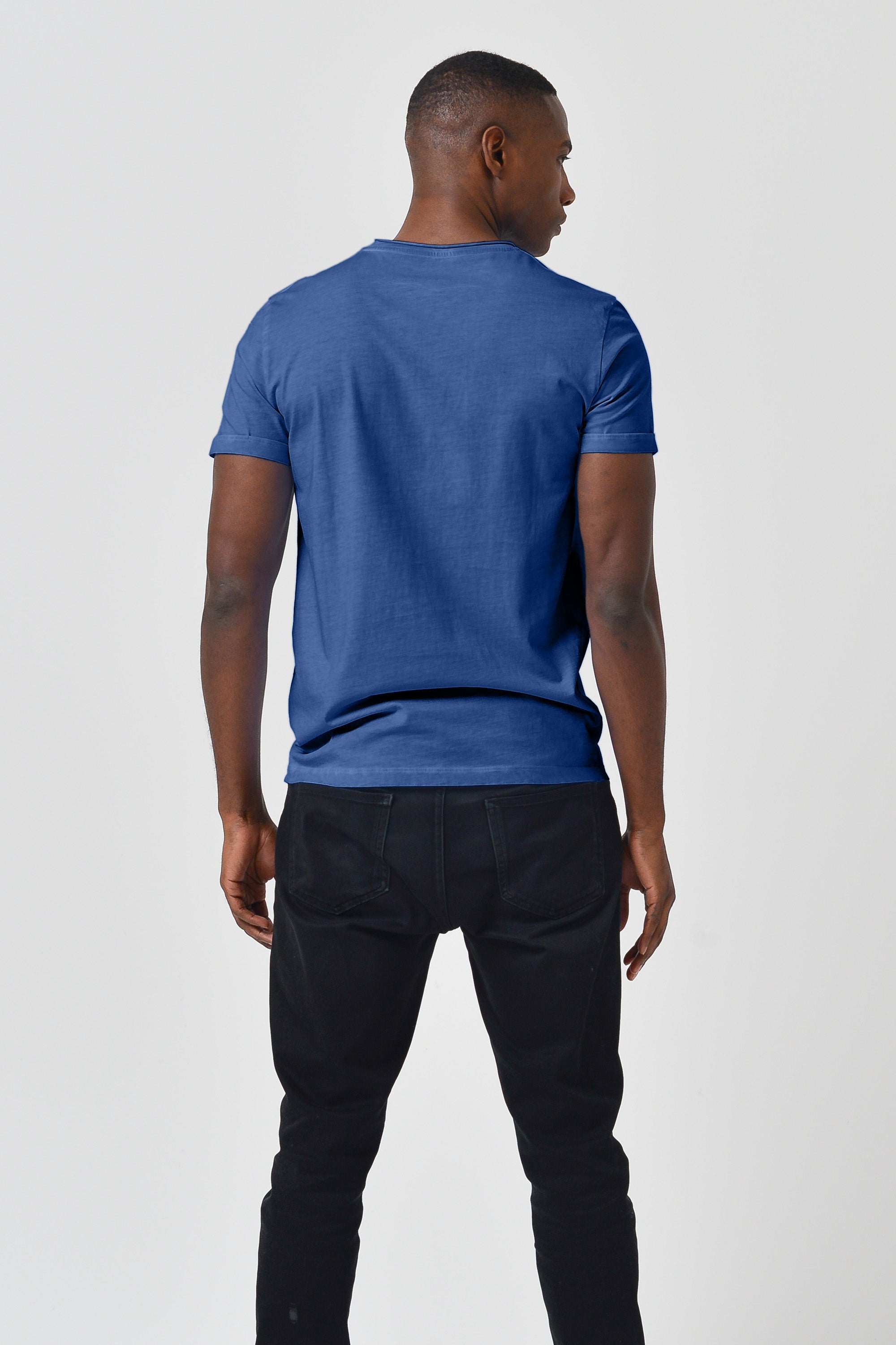 Plain Pocket Cotton T-Shirt - Pacific