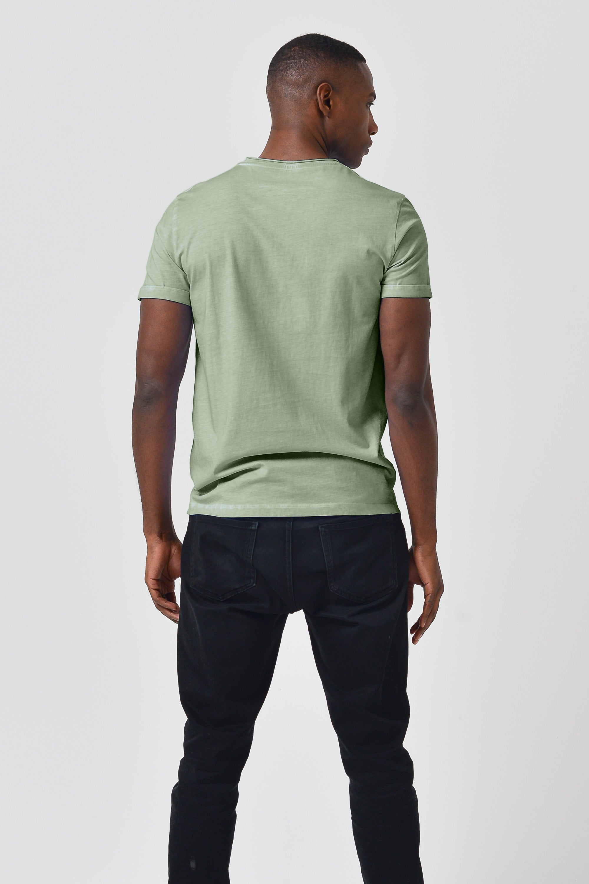 Plain Pocket Cotton T-Shirt - Palm