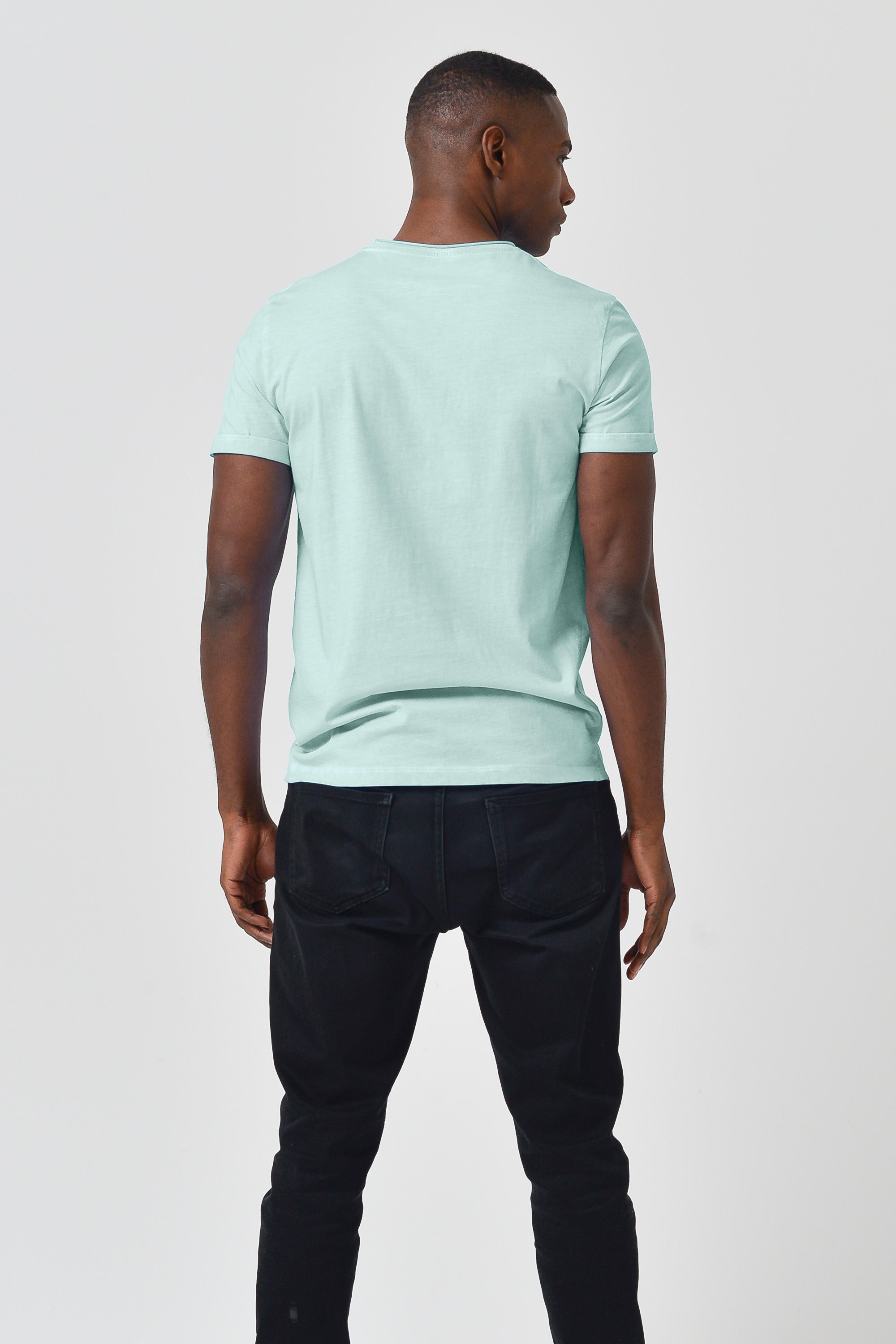 Plain Pocket Cotton T-Shirt - Tahiti