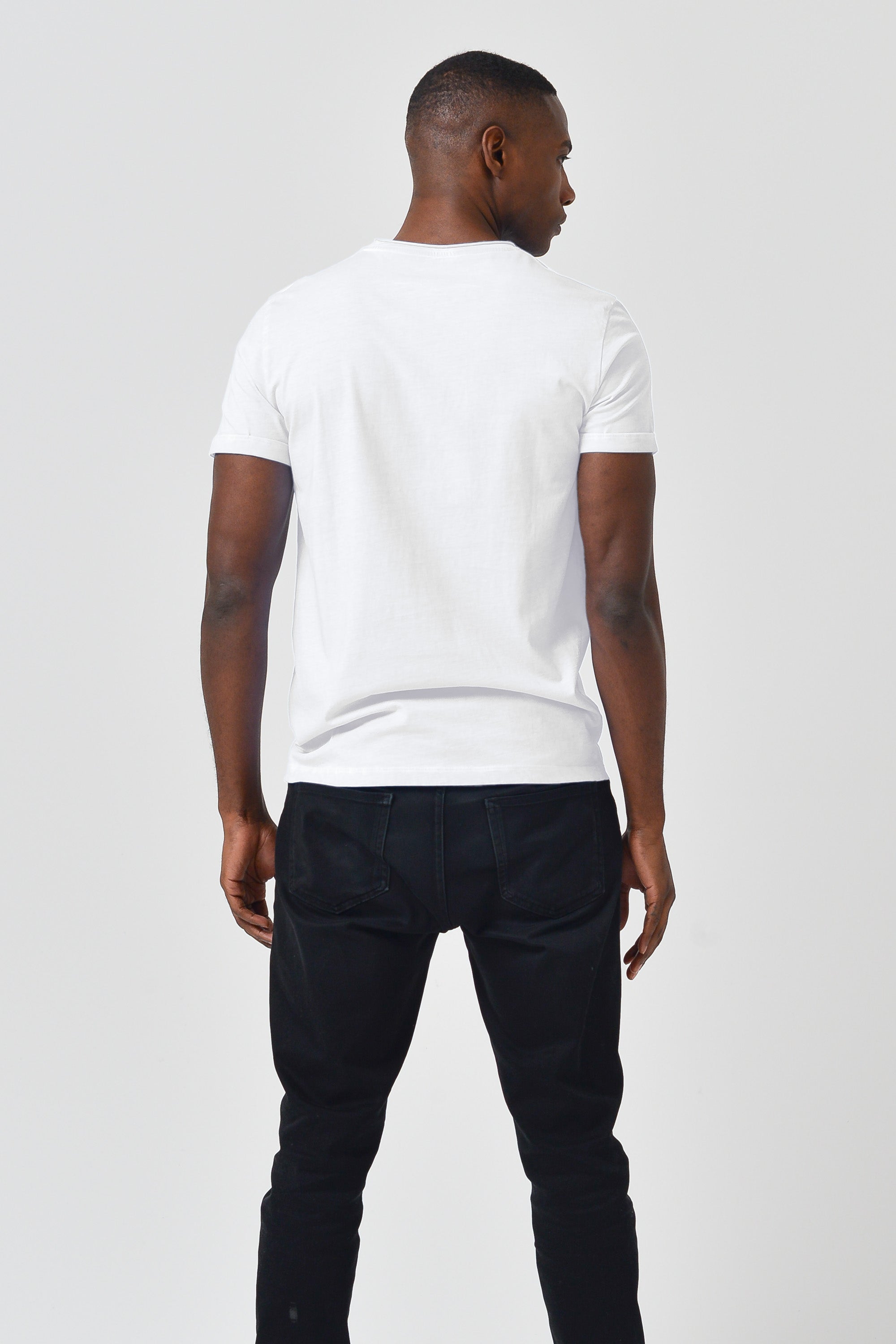 Plain Pocket Cotton T-Shirt - White