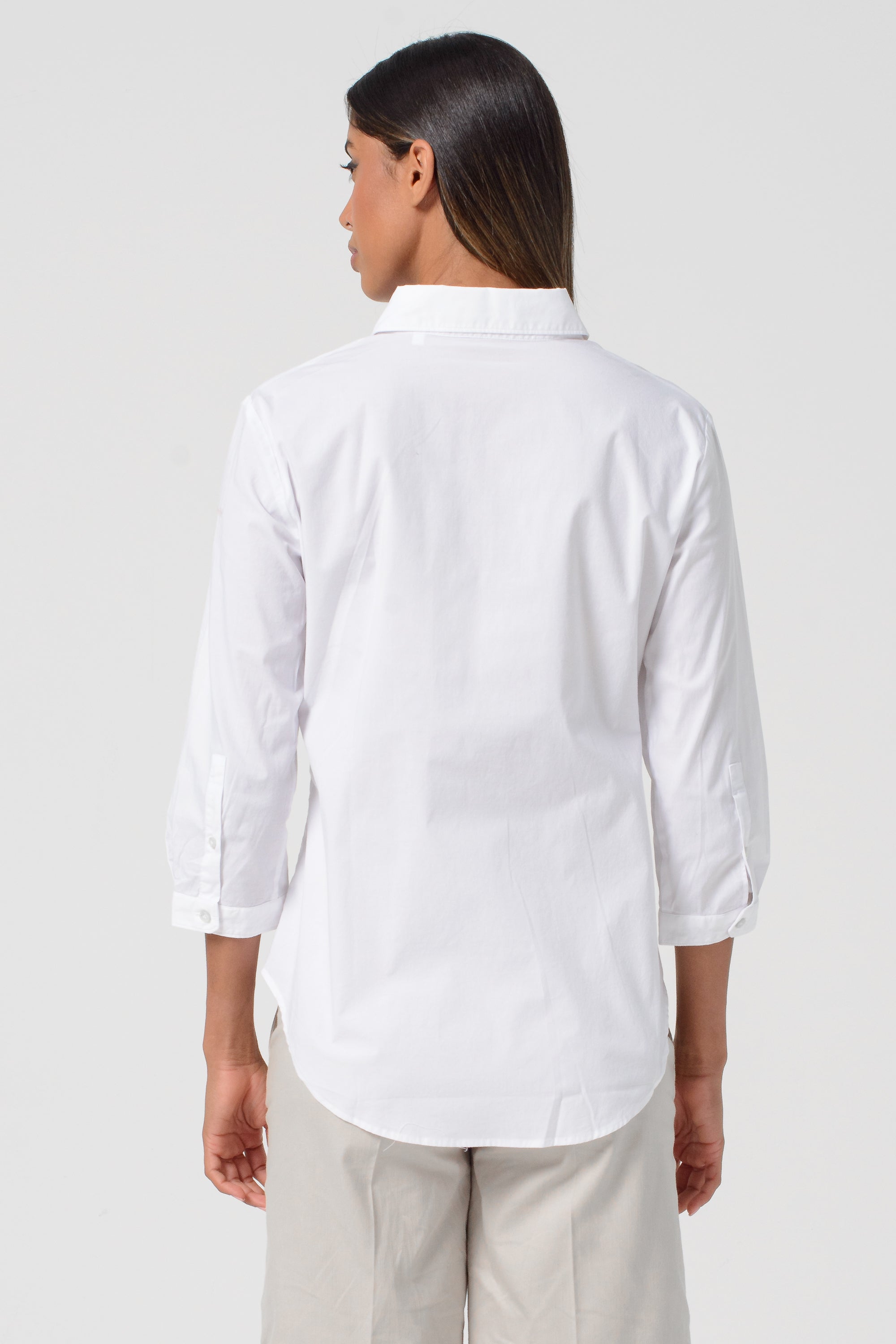 Valerie Poplin Shirt - White