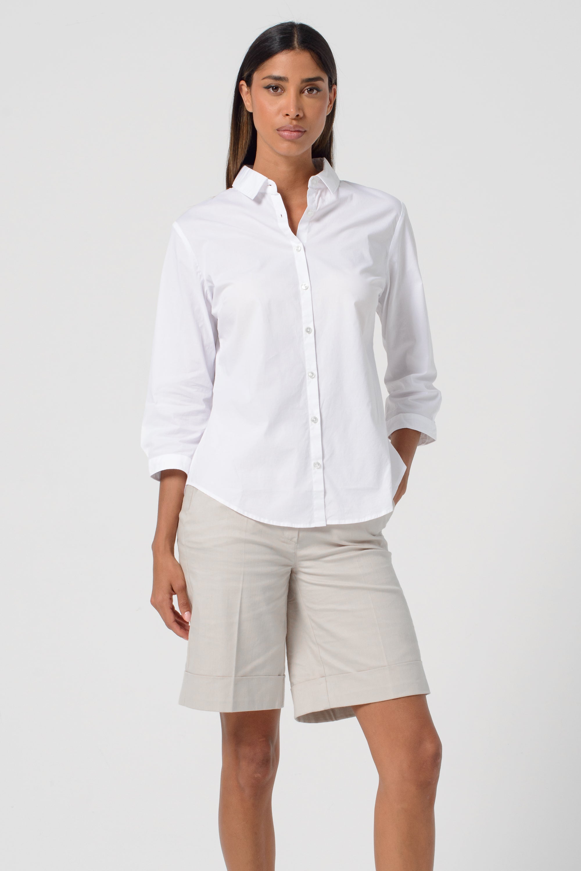 Valerie Poplin Shirt - White