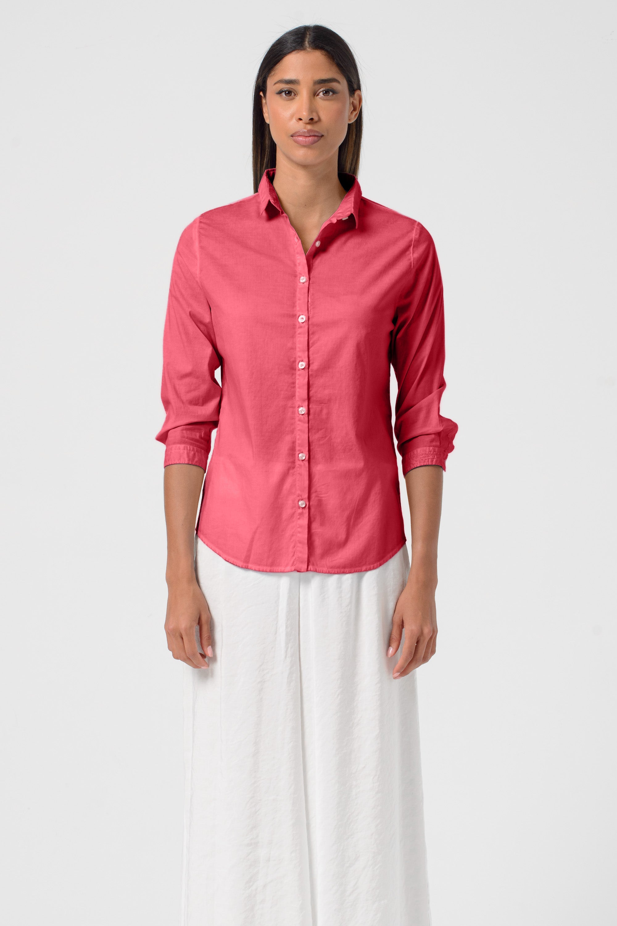 Valerie Poplin Shirt - Geranio