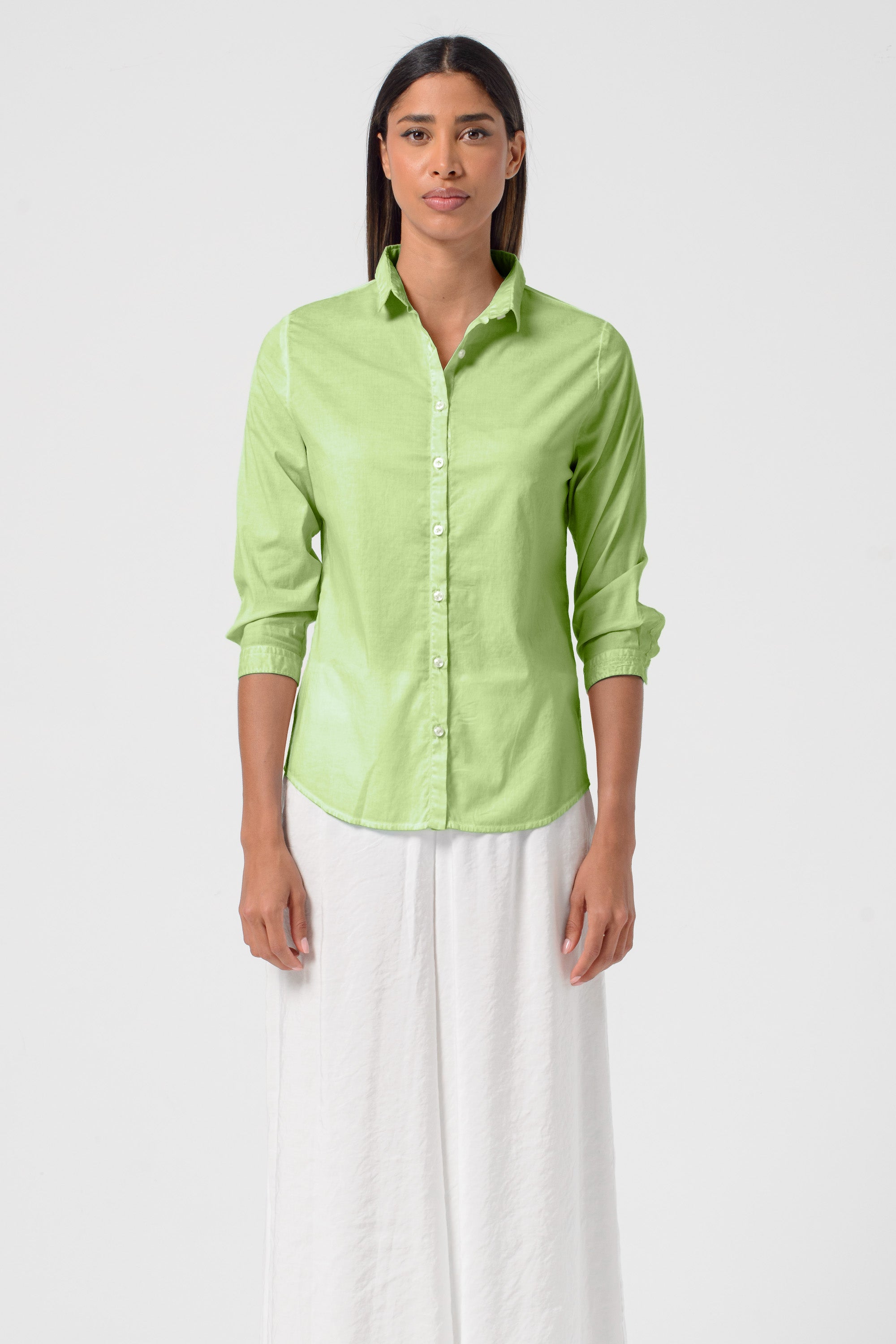 Valerie Poplin Shirt - Kiwi