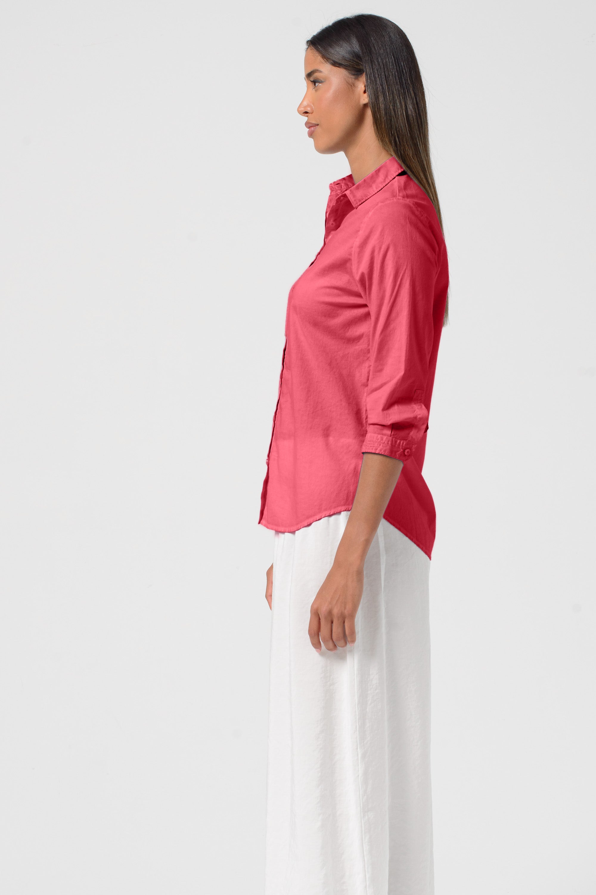 Valerie Poplin Shirt - Geranio
