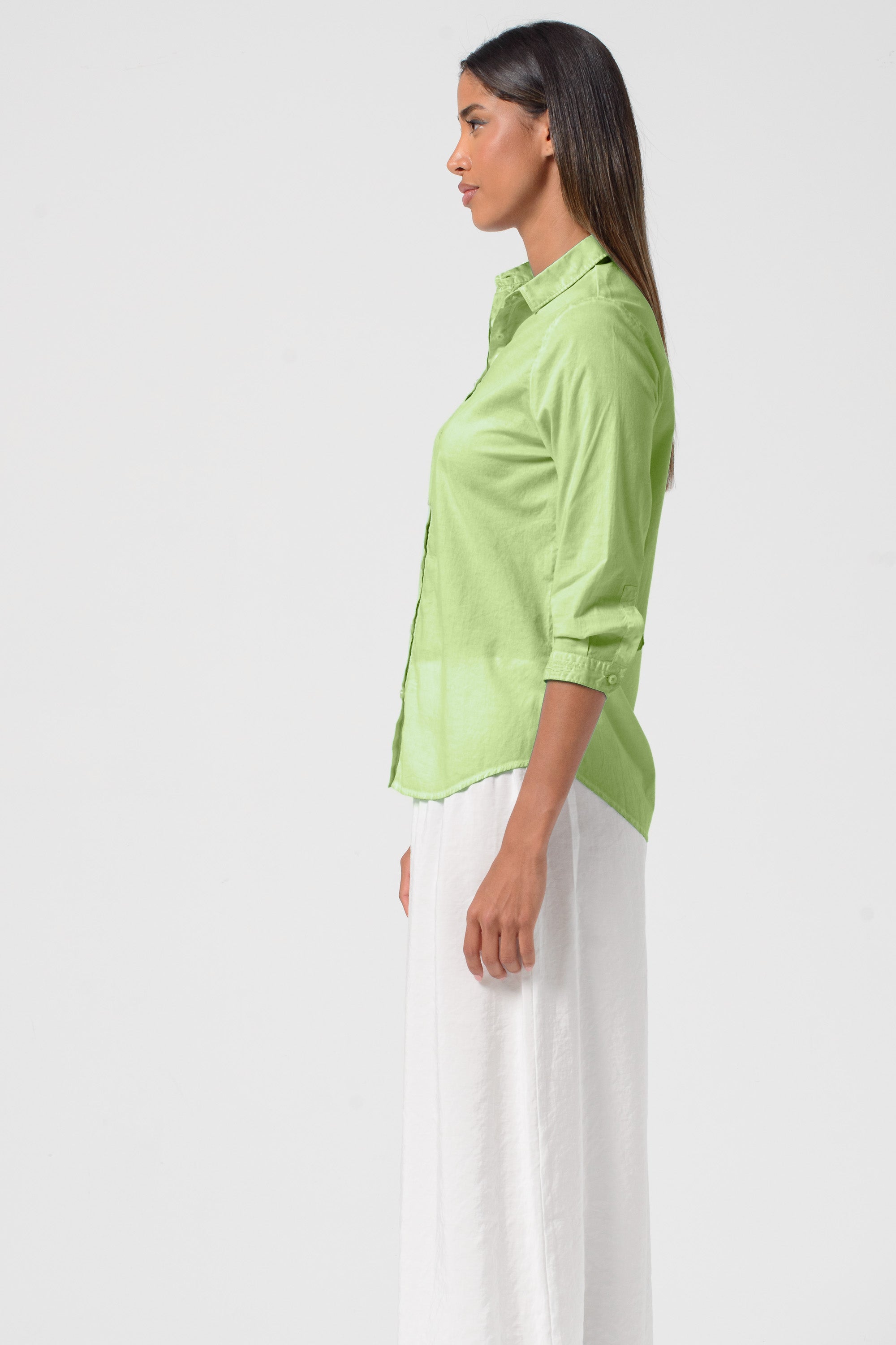 Valerie Poplin Shirt - Kiwi