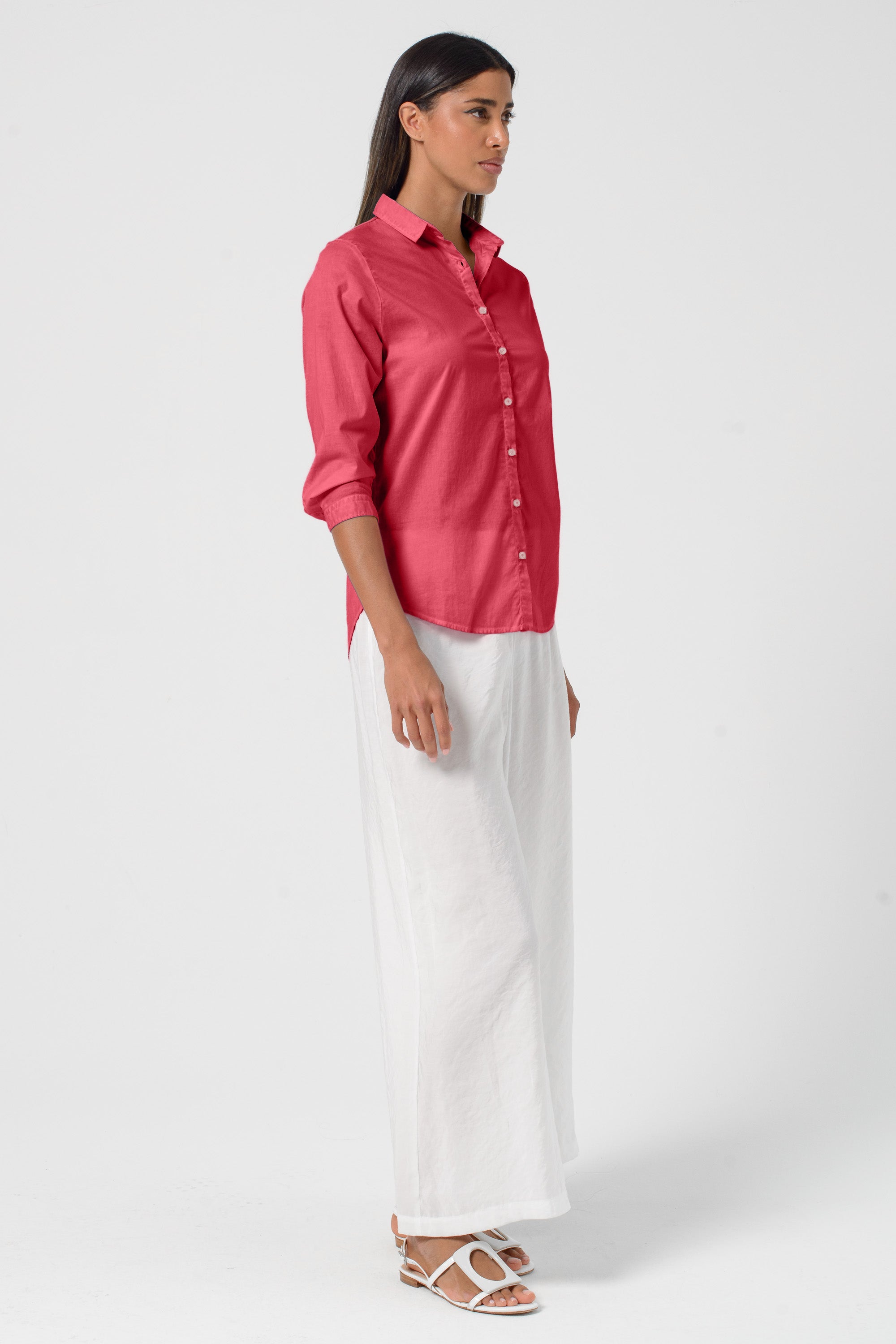 Valerie Poplin Shirt - Geranio