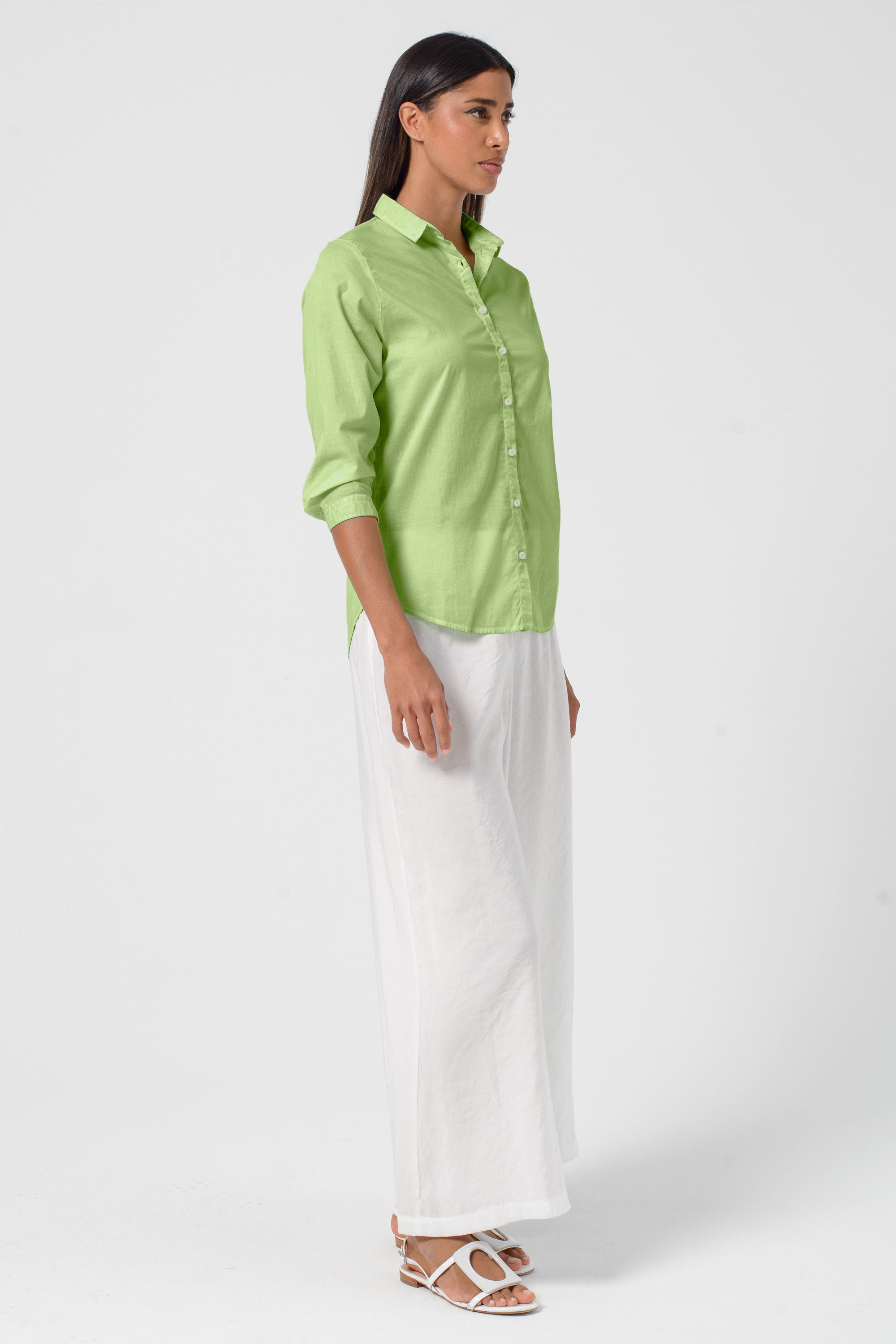 Valerie Poplin Shirt - Kiwi