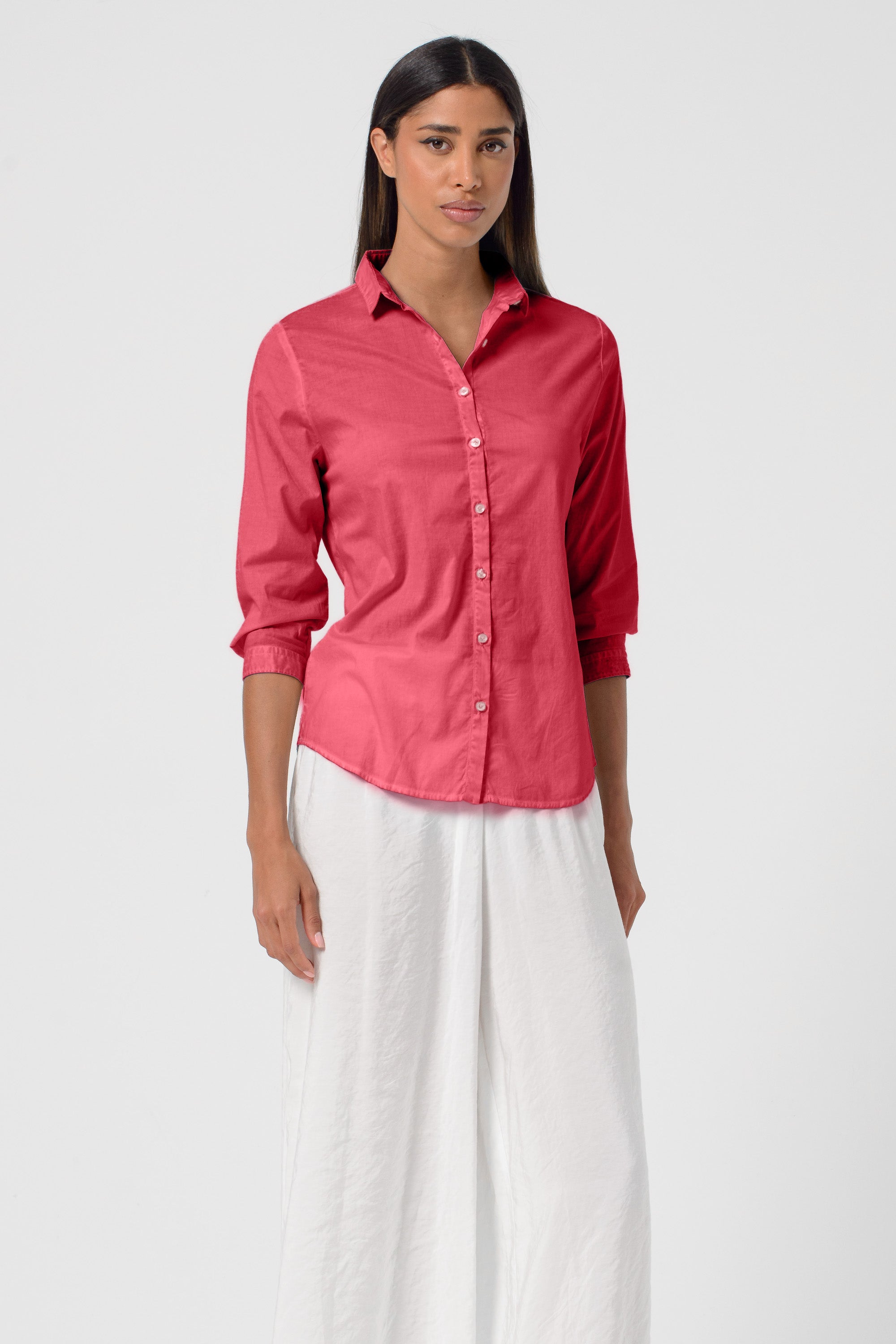 Valerie Poplin Shirt - Geranio