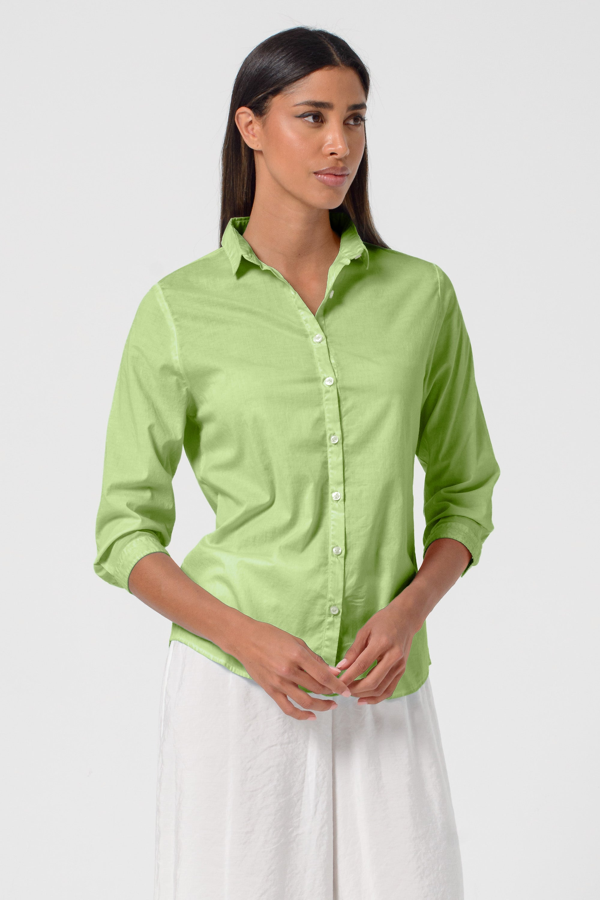 Valerie Poplin Shirt - Kiwi