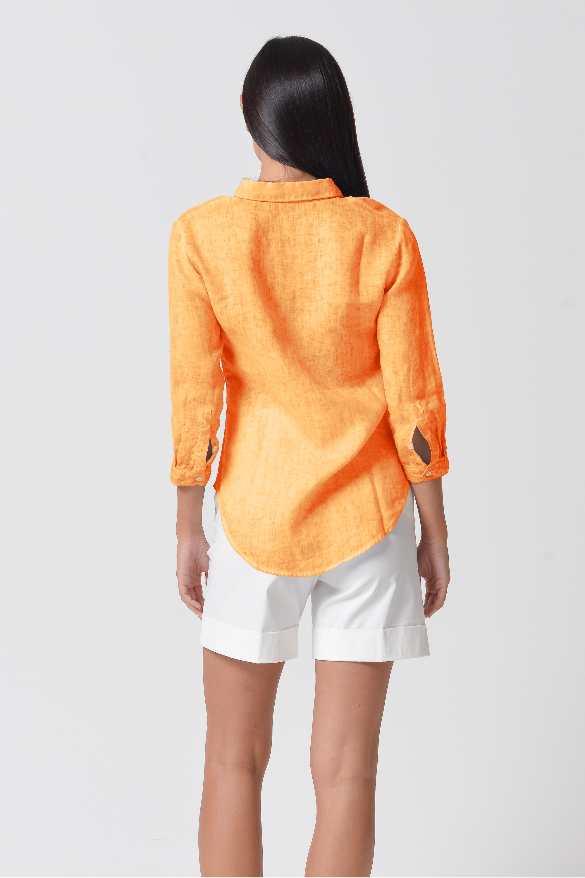 Camicia Valerie in Lino - Albicocca