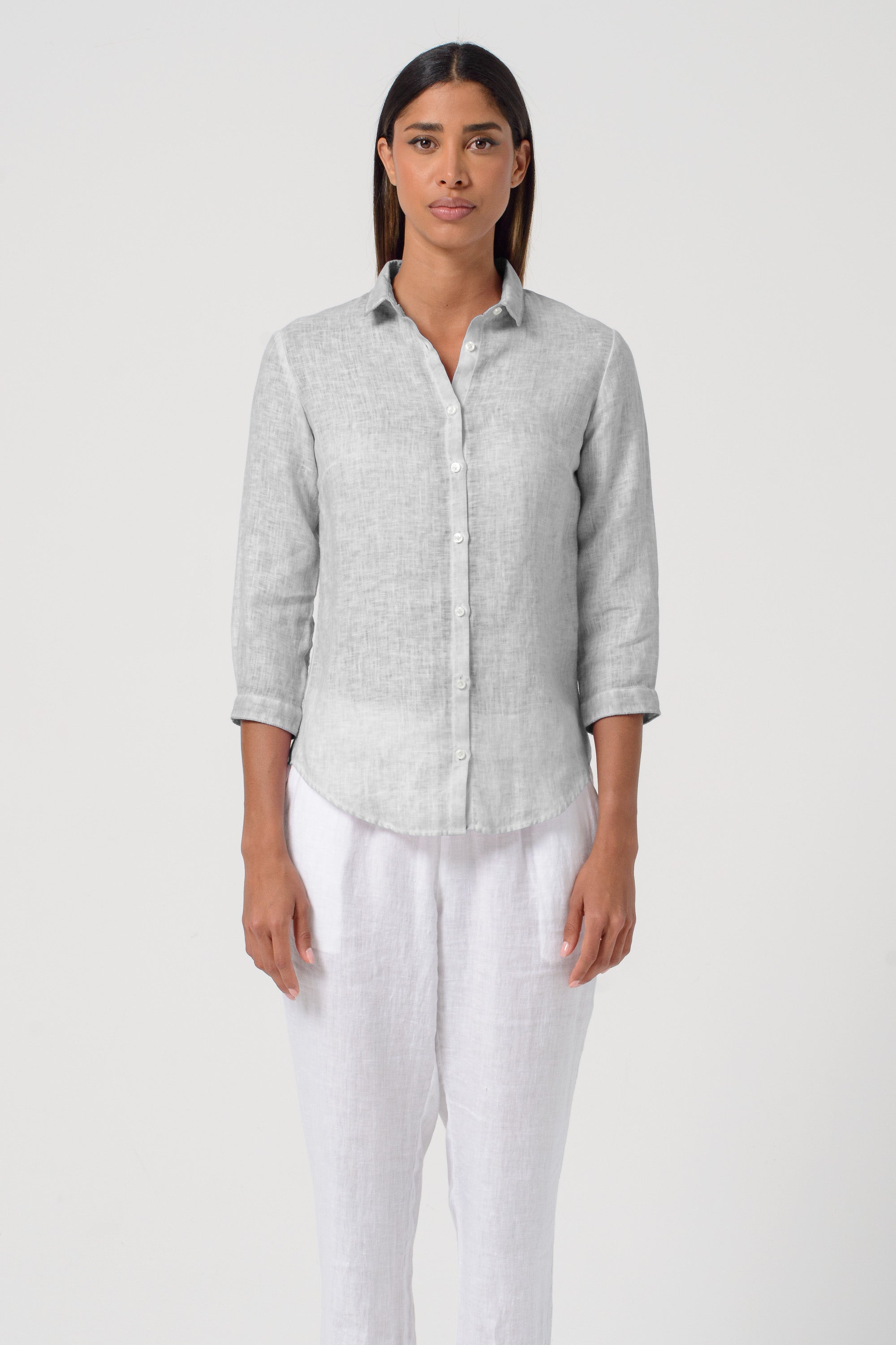 Valerie Linen Shirt - Marmo