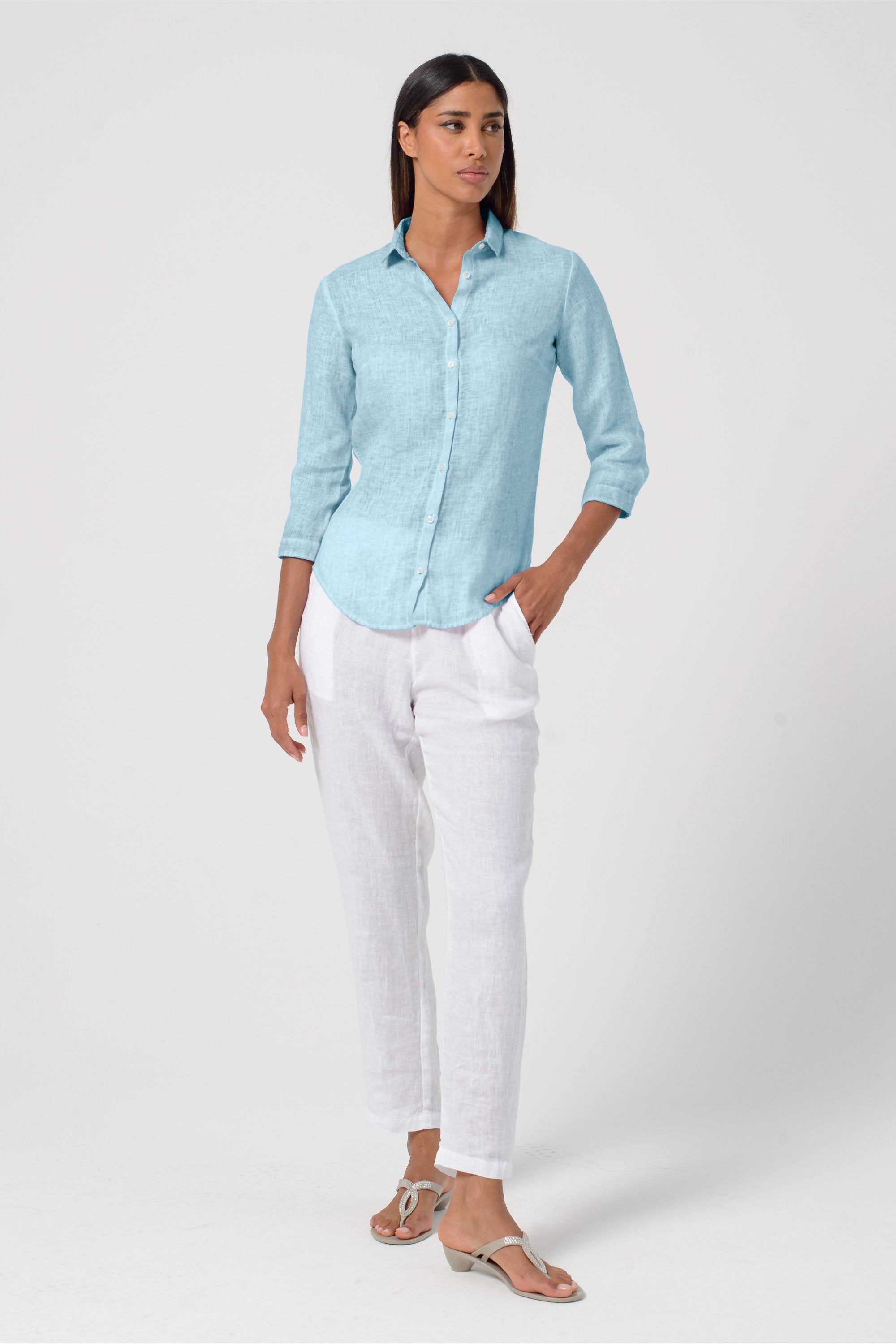 Camicia Valerie in Lino - Bora Bora