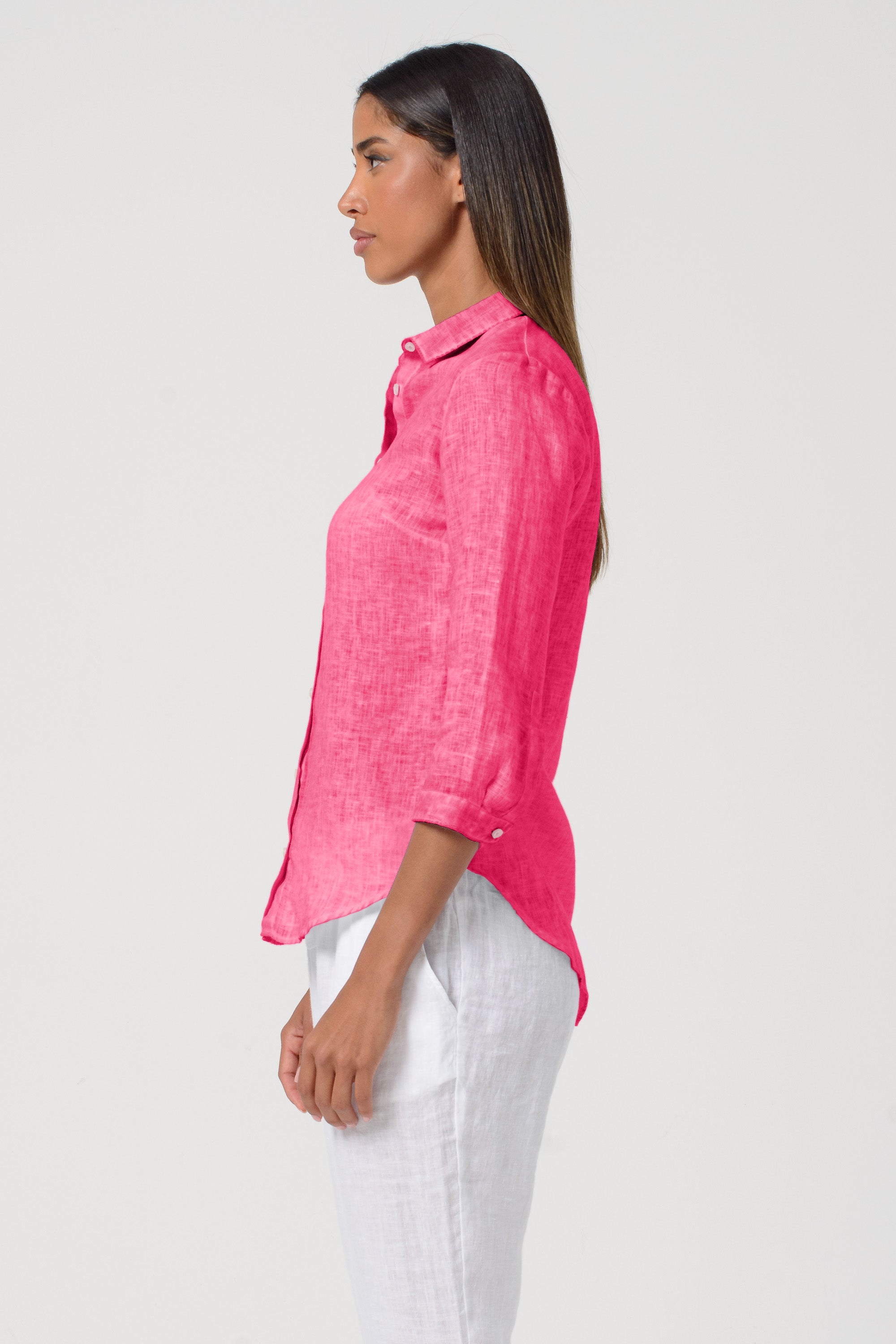 Camicia Valerie in Lino – Fragola