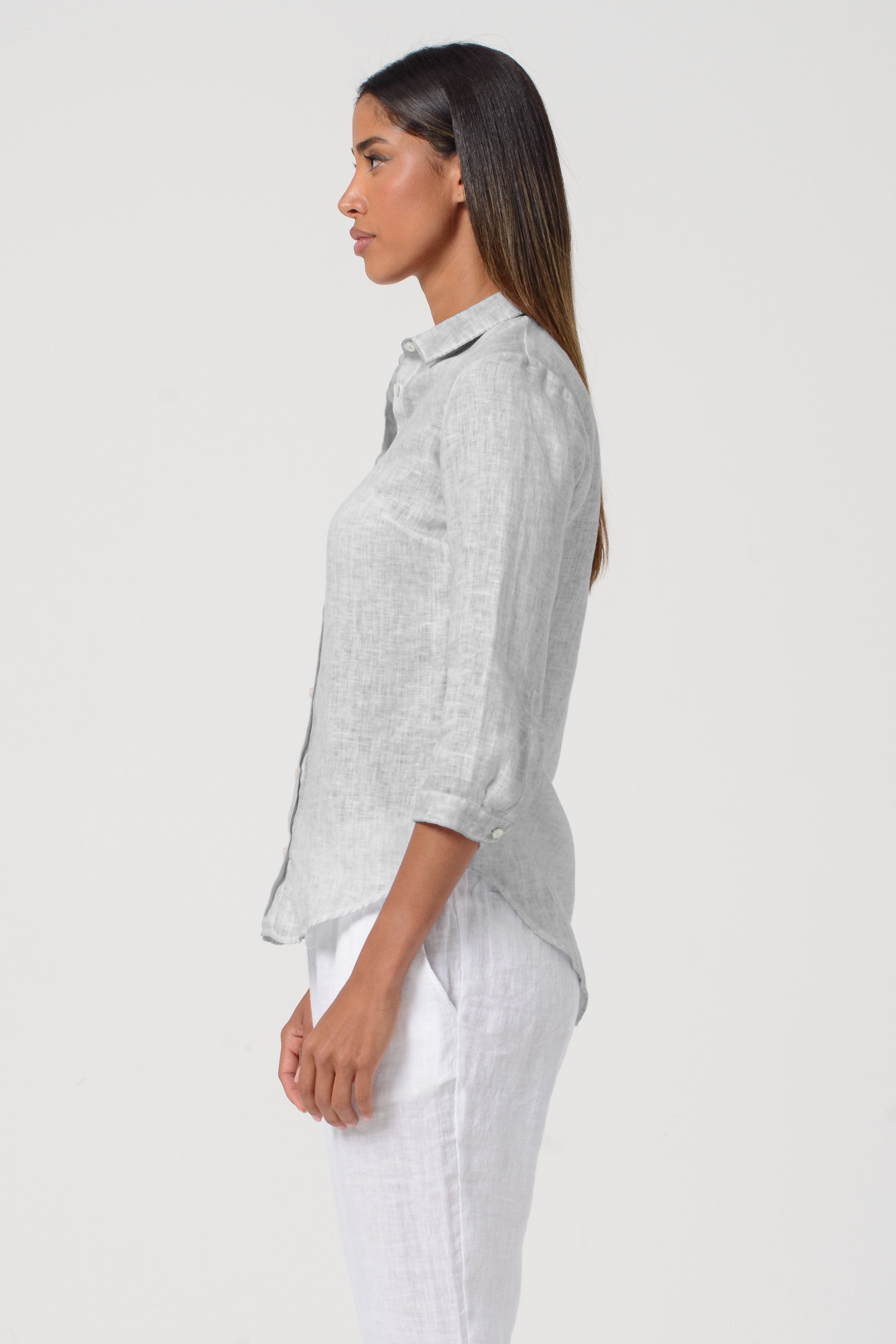 Camicia Valerie in Lino - Marmo