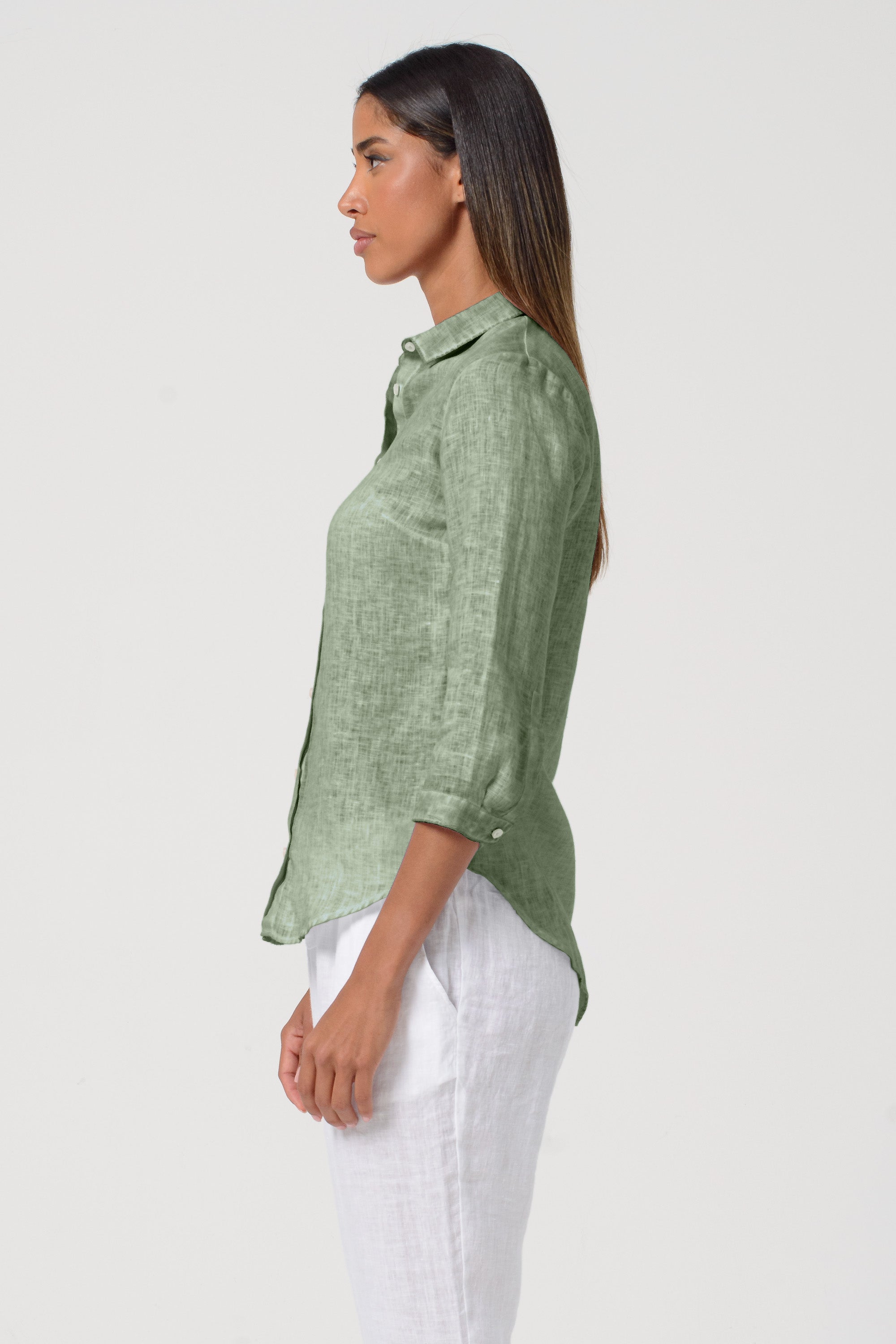 Valerie Linen Shirt - Palm