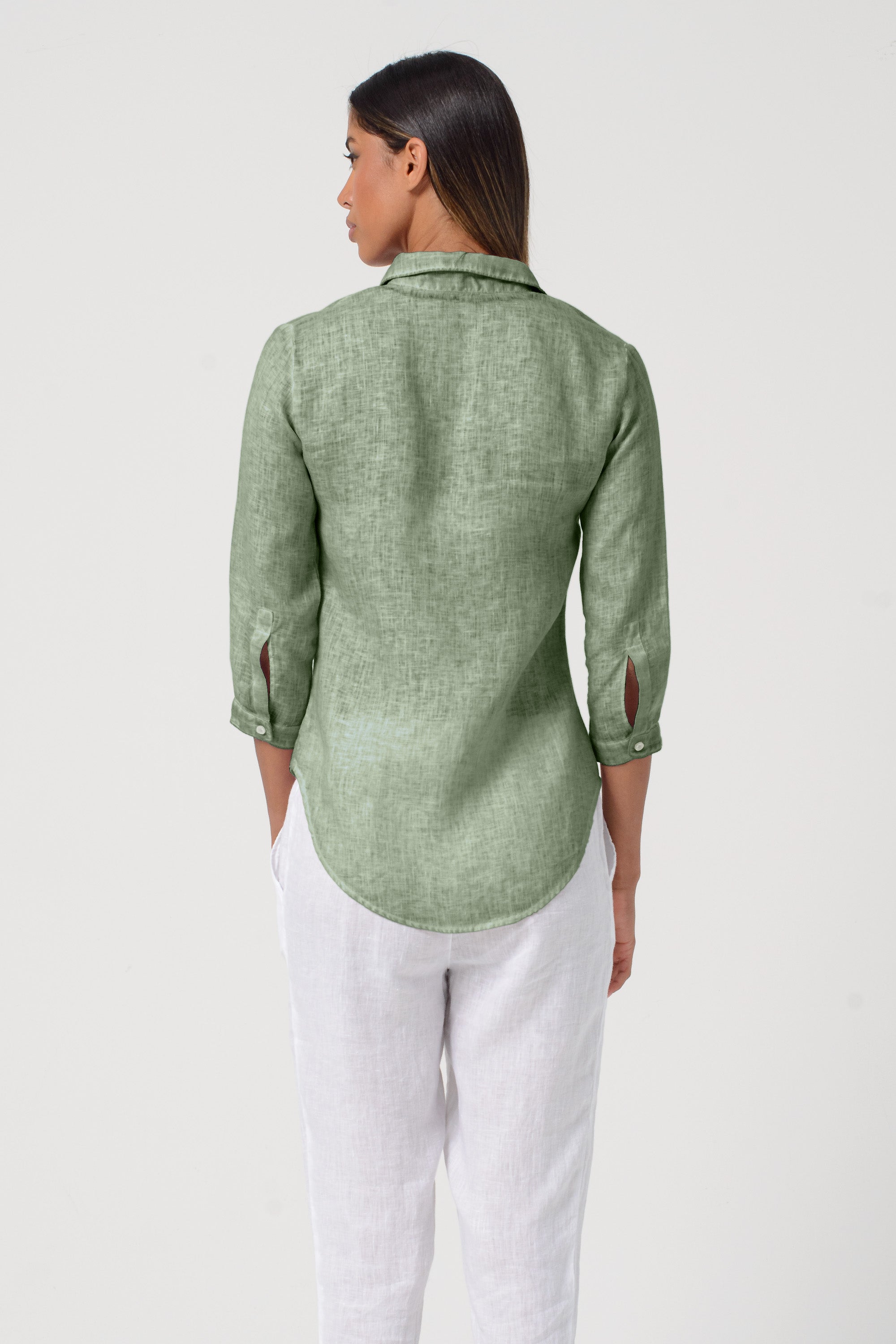Valerie Linen Shirt - Palm