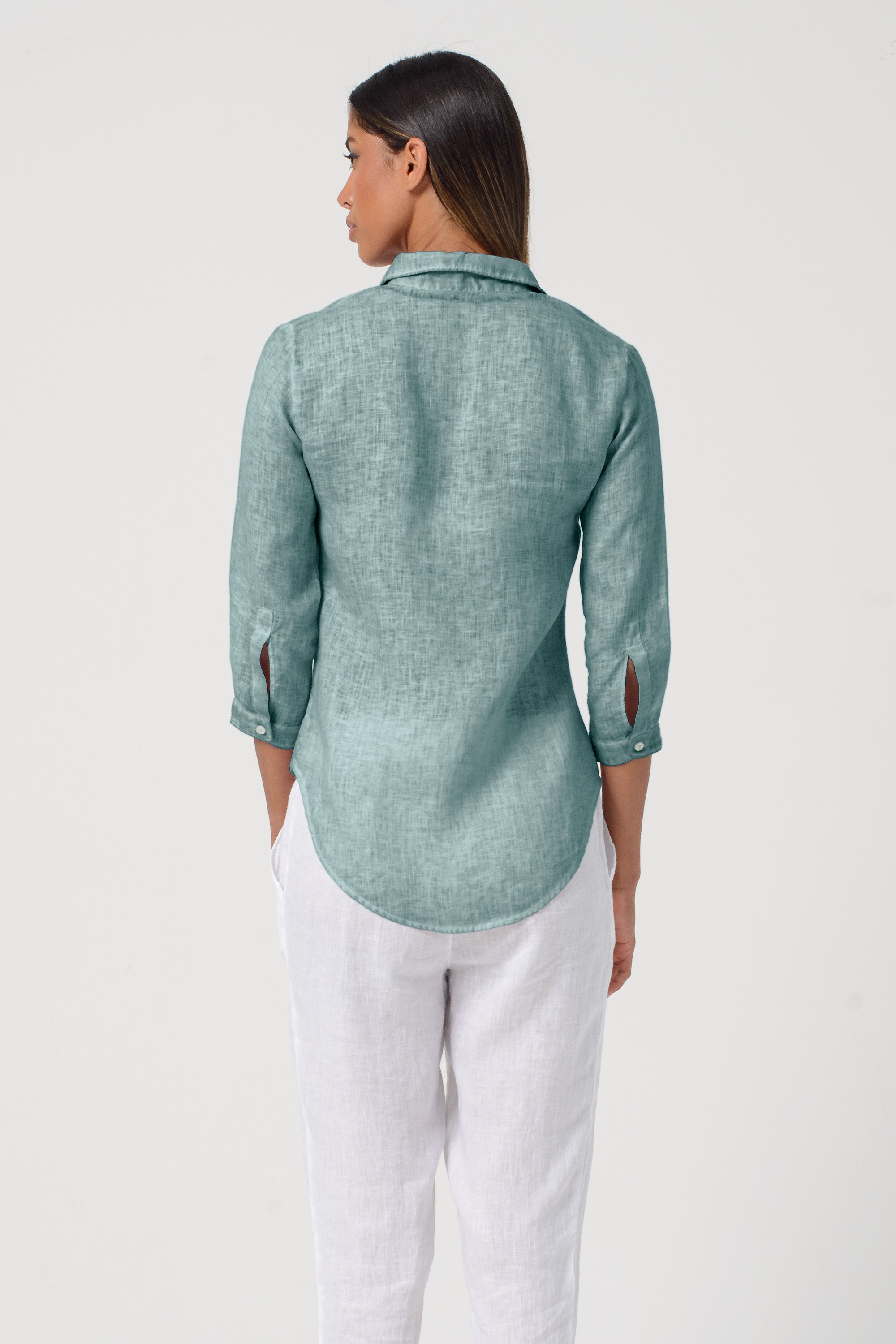 Valerie Shirt in Linen - Shark