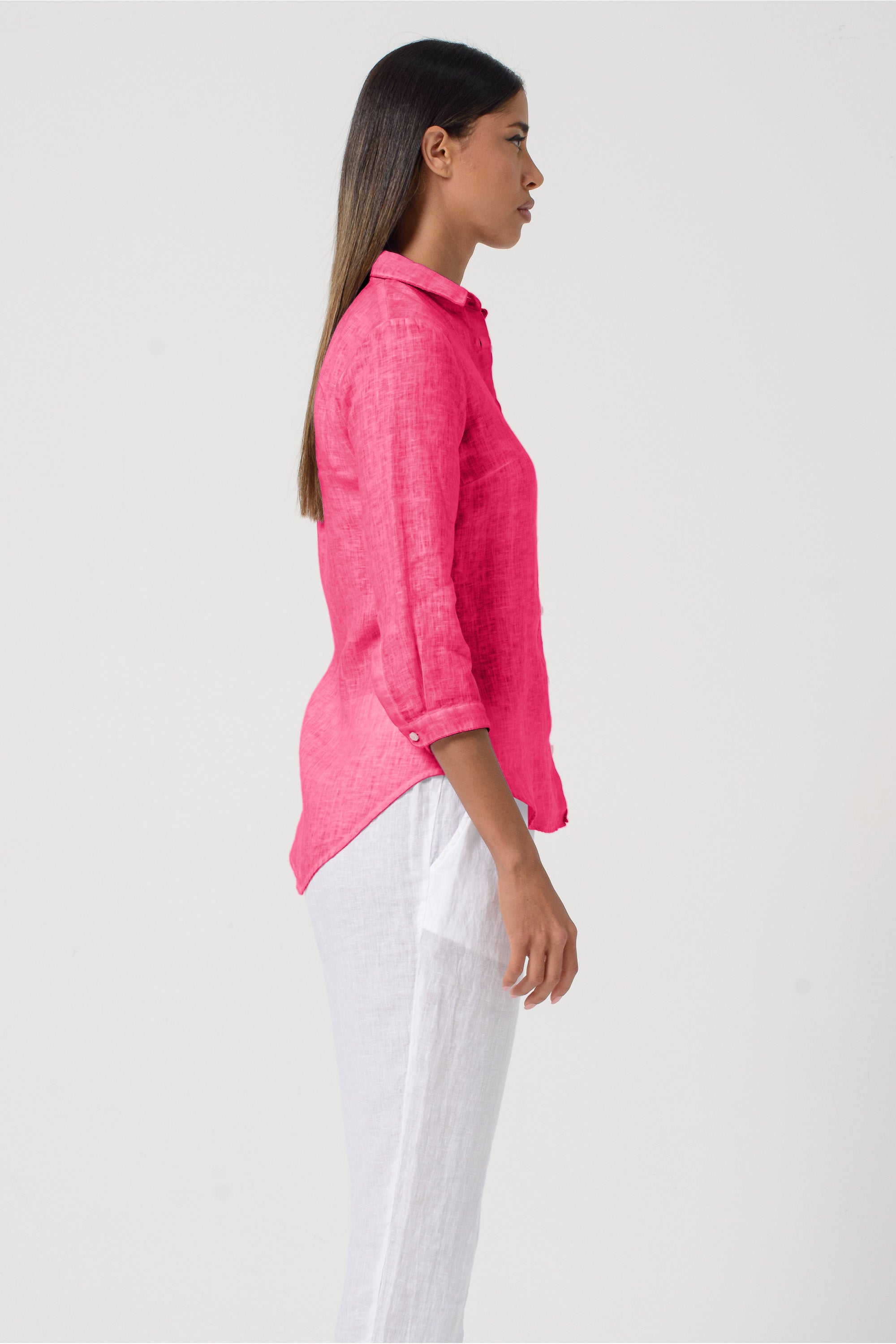 Camicia Valerie in Lino – Fragola