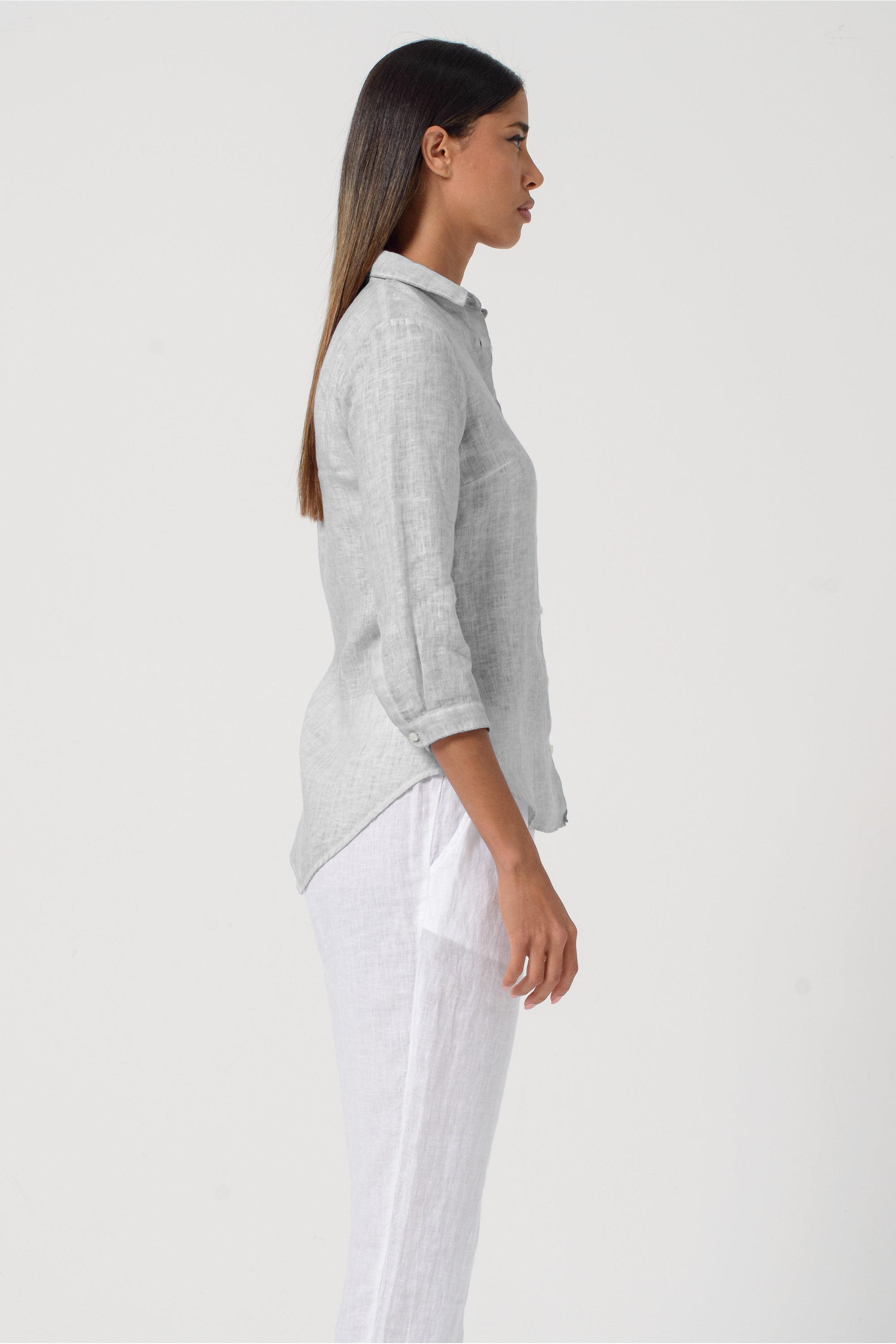 Camicia Valerie in Lino - Marmo