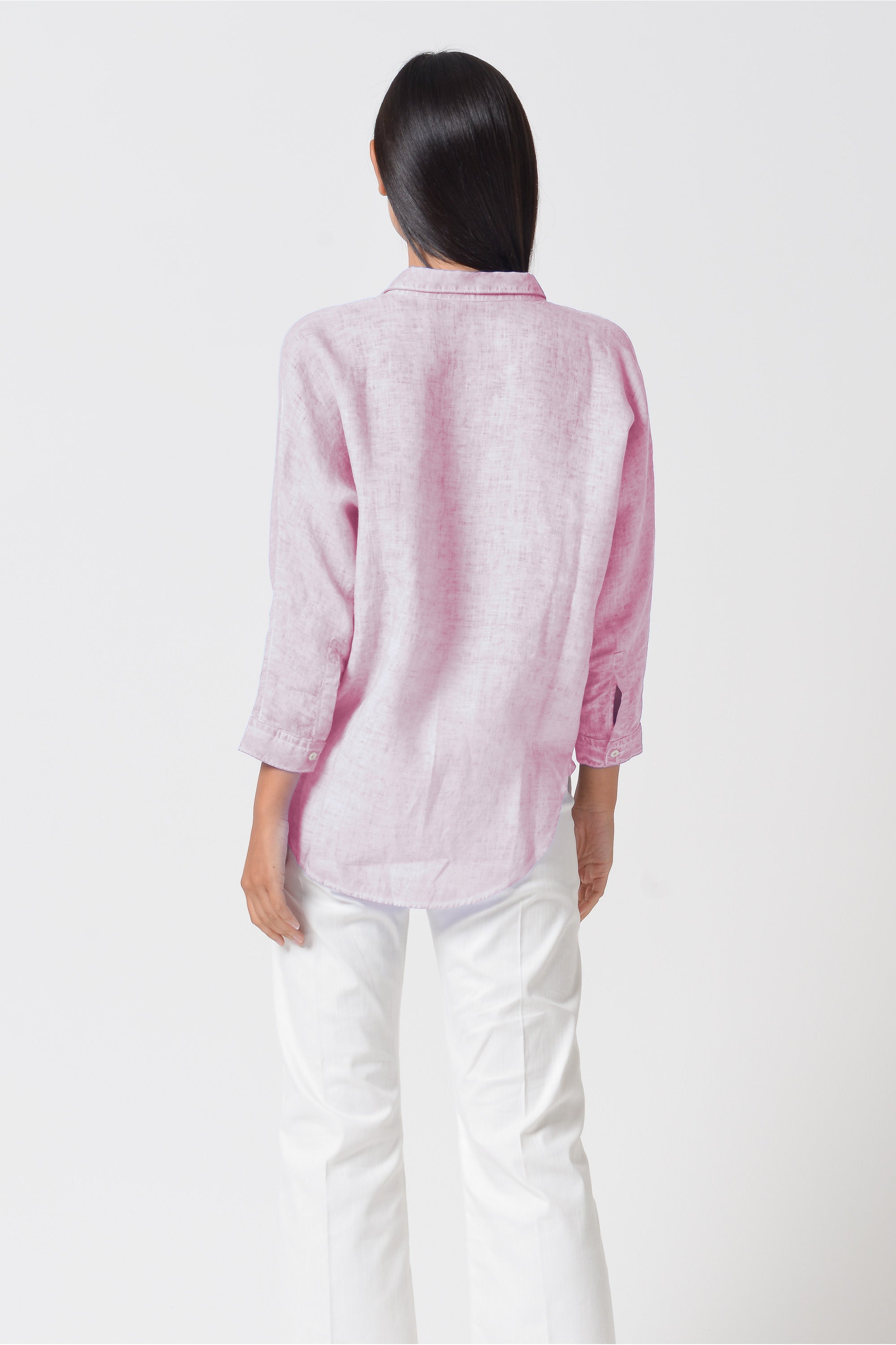 Ollie Blouse in Linen - Rose