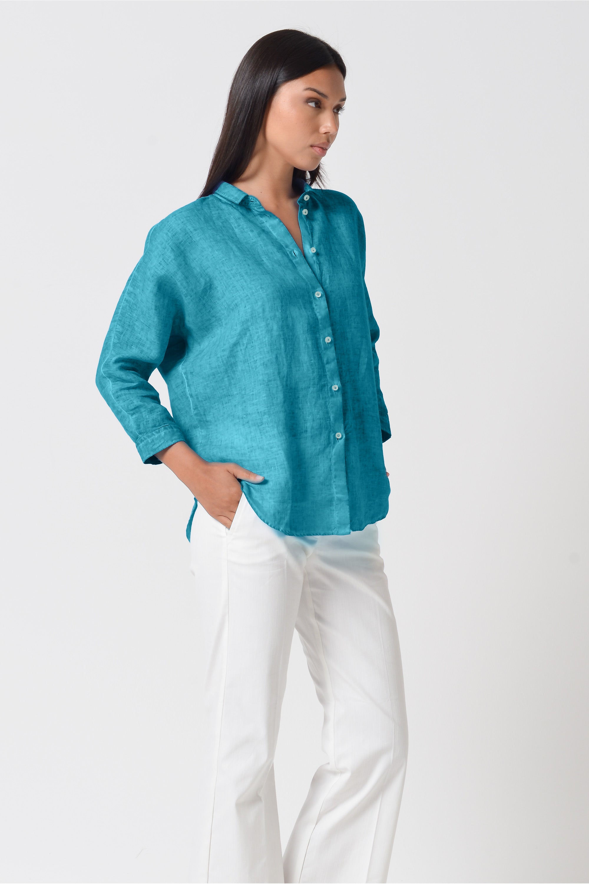 Ollie Linen Blouse - Nettuno
