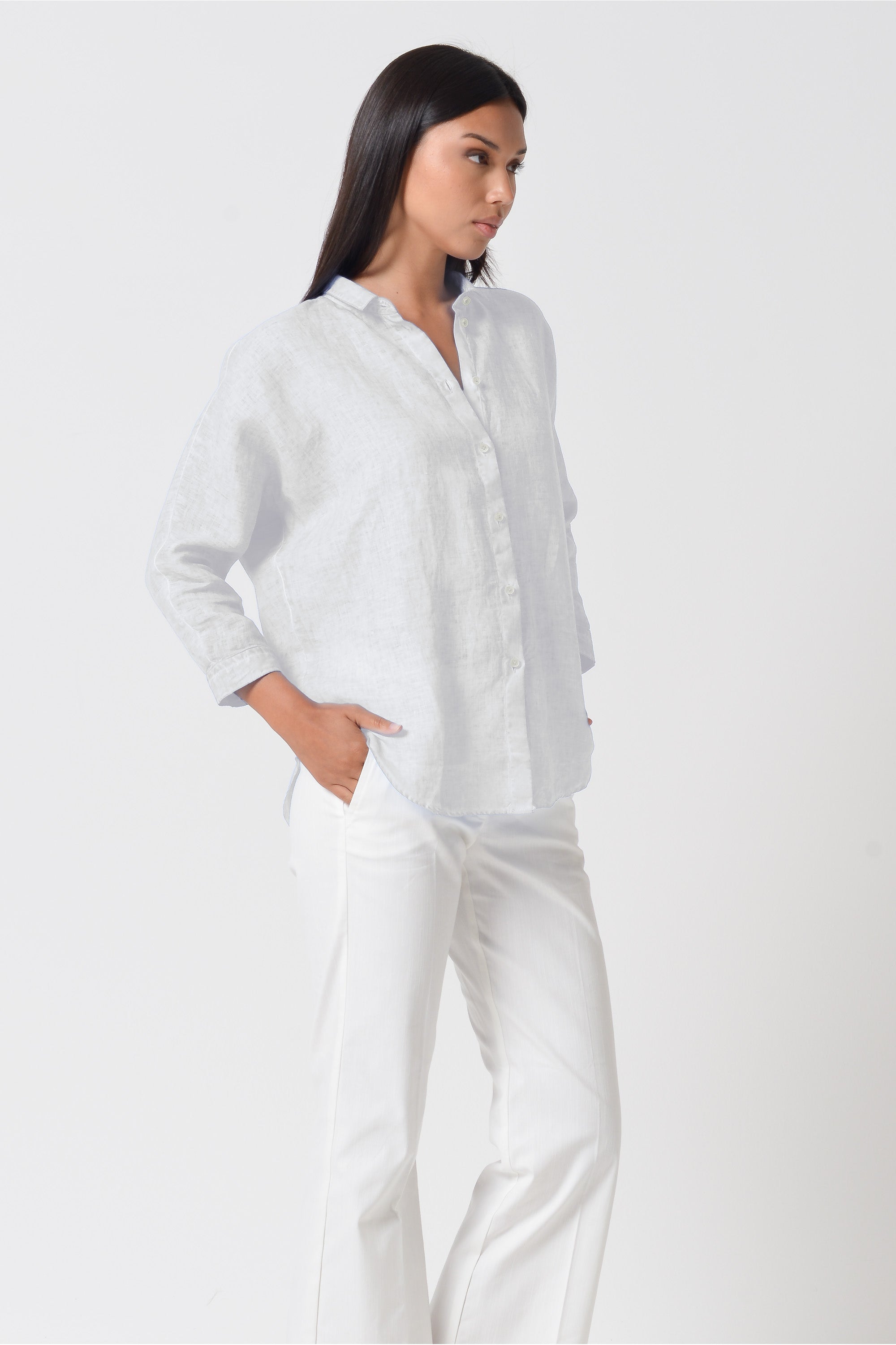 Ollie Linen Blouse - White