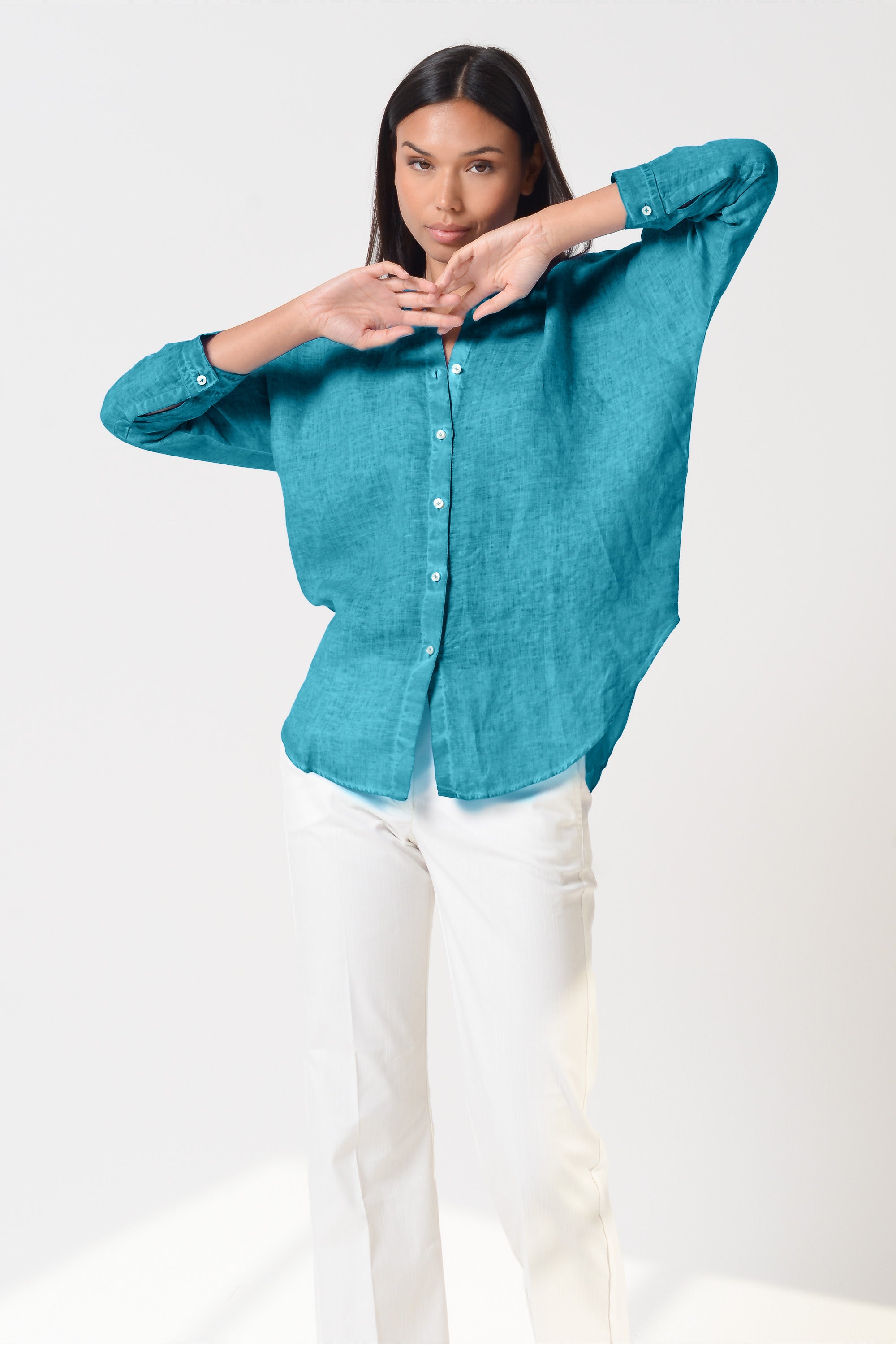 Ollie Linen Blouse - Nettuno
